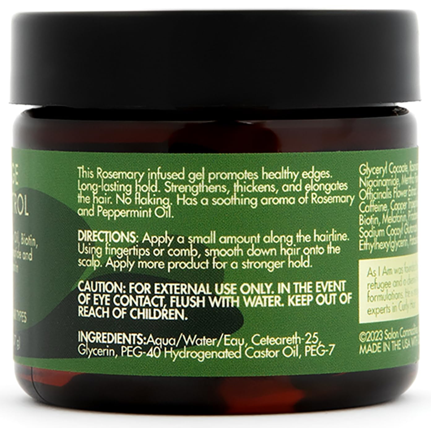 Foto 3 pulgar | Gel Edge Control As I Am Rosemary  60 Ml  Con Biotina Y Palma Enana Americana - Venta Internacional.