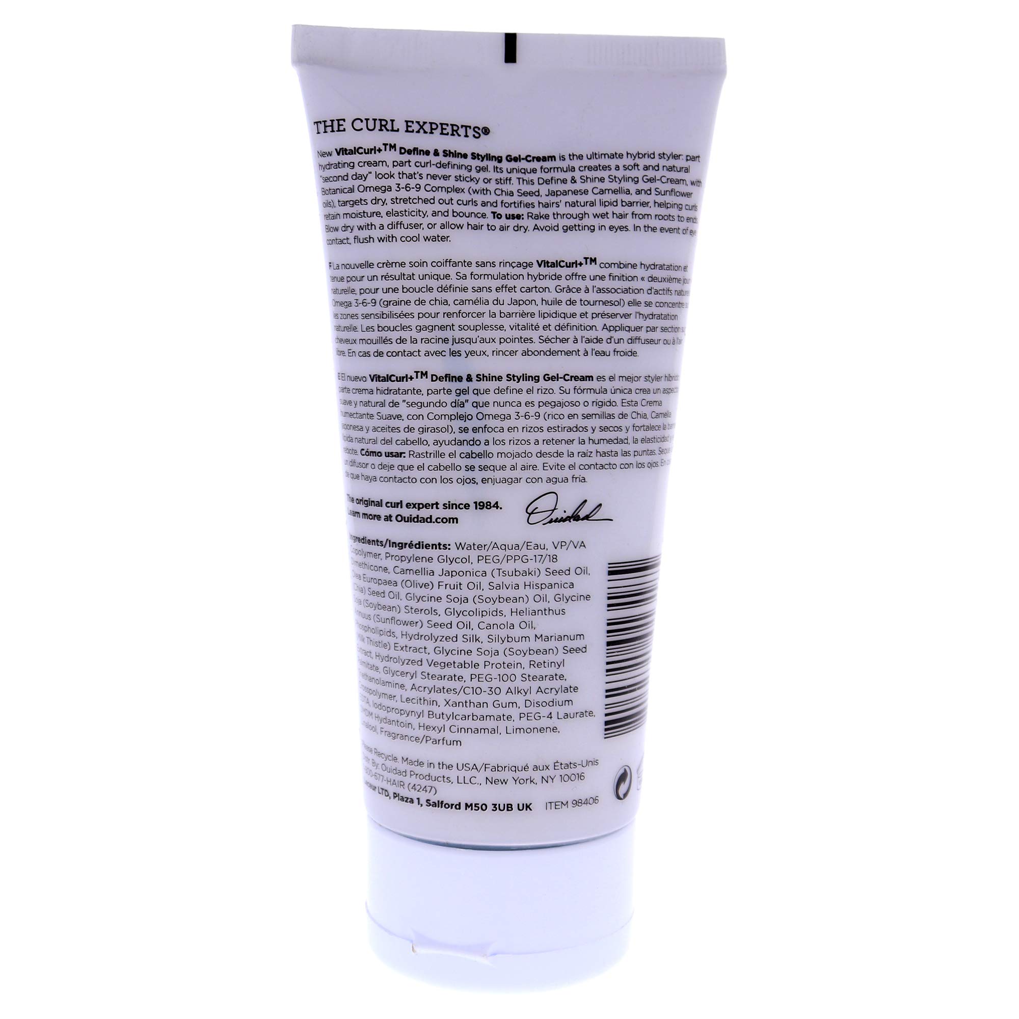 Foto 3 pulgar | Crema En Gel Para Peinar Ouidad Vitalcurl+ Define & Shine 180 Ml - Venta Internacional.