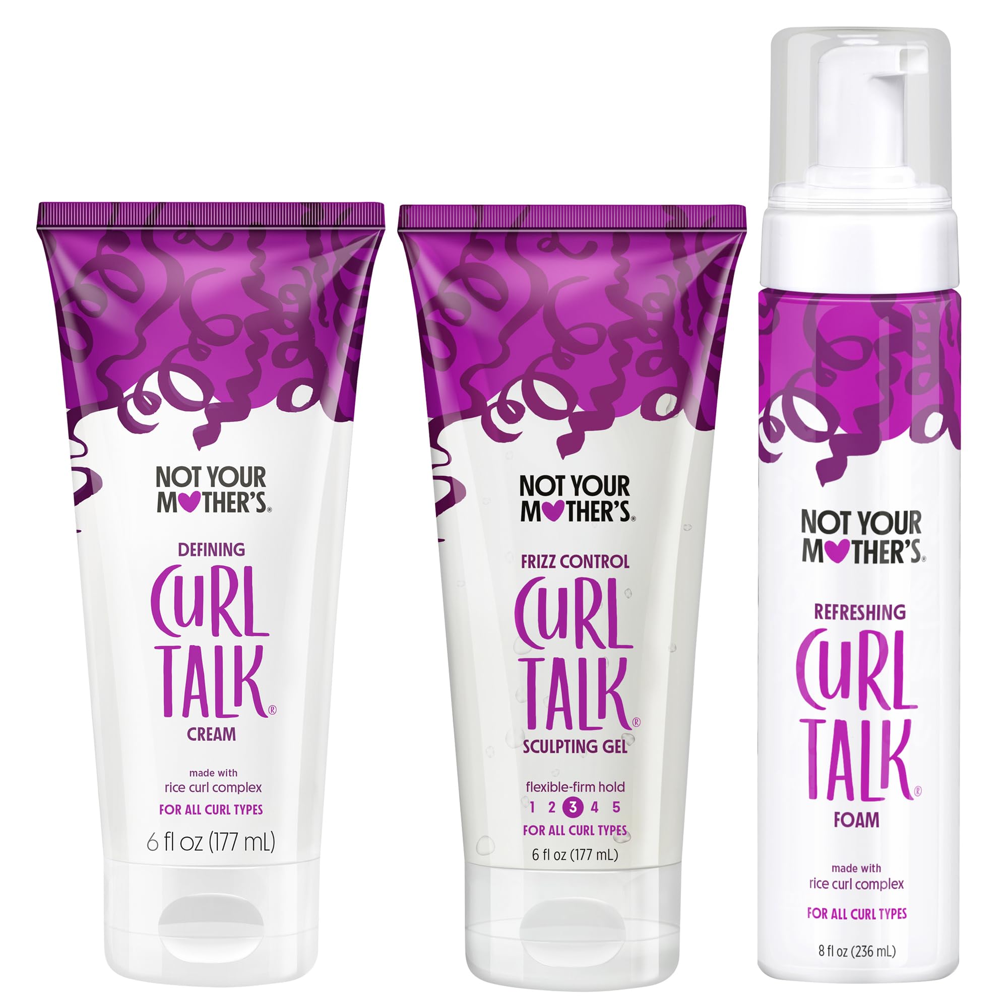 Hair Care Not Your Mother's Curl Talk  Paquete De 3 Unidades Para Cabello Rizado - Venta Internacional.