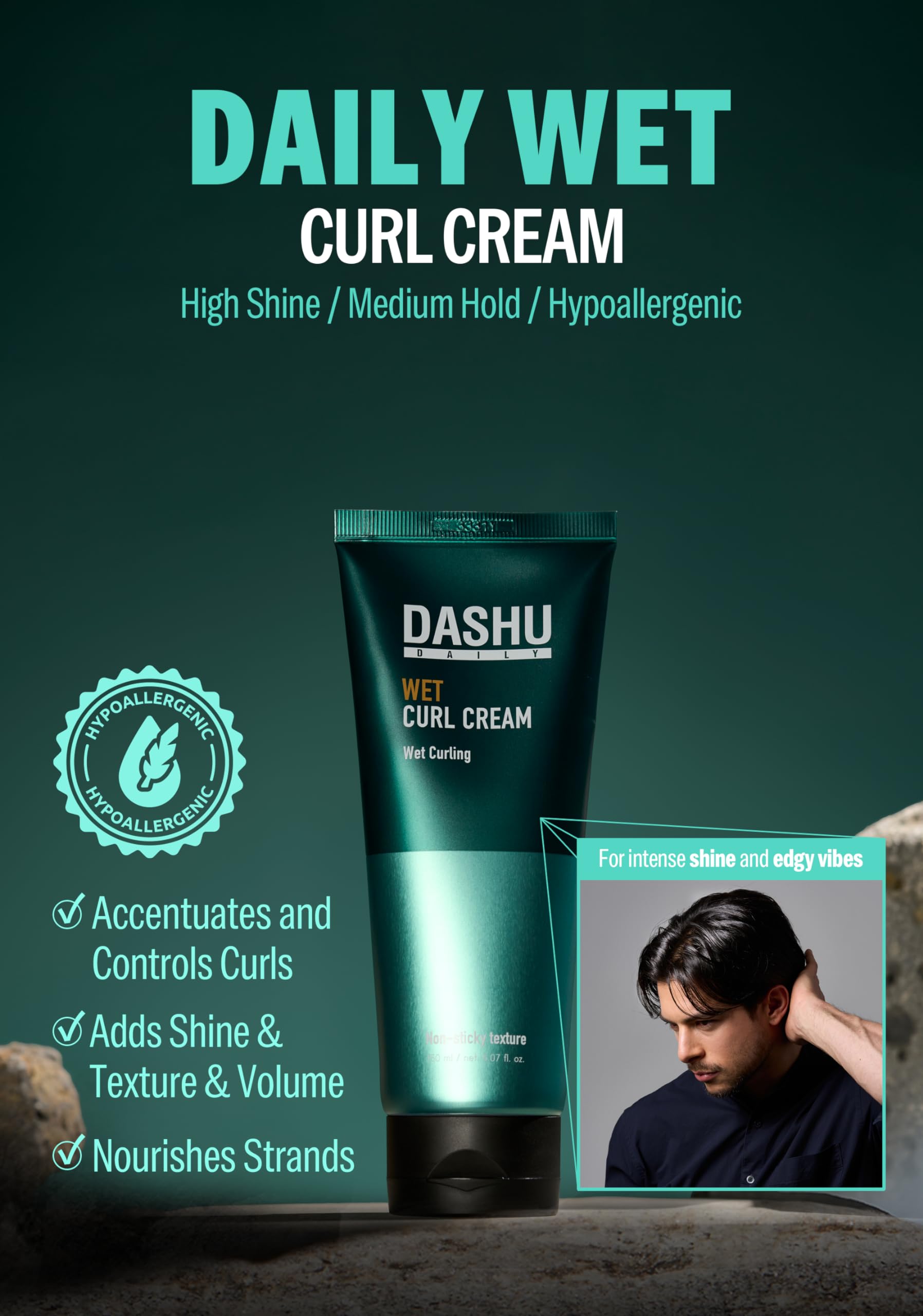 Foto 3 pulgar | Crema Para Peinar El Cabello Dashu Daily Wet Curl Cream 150 Ml - Venta Internacional.