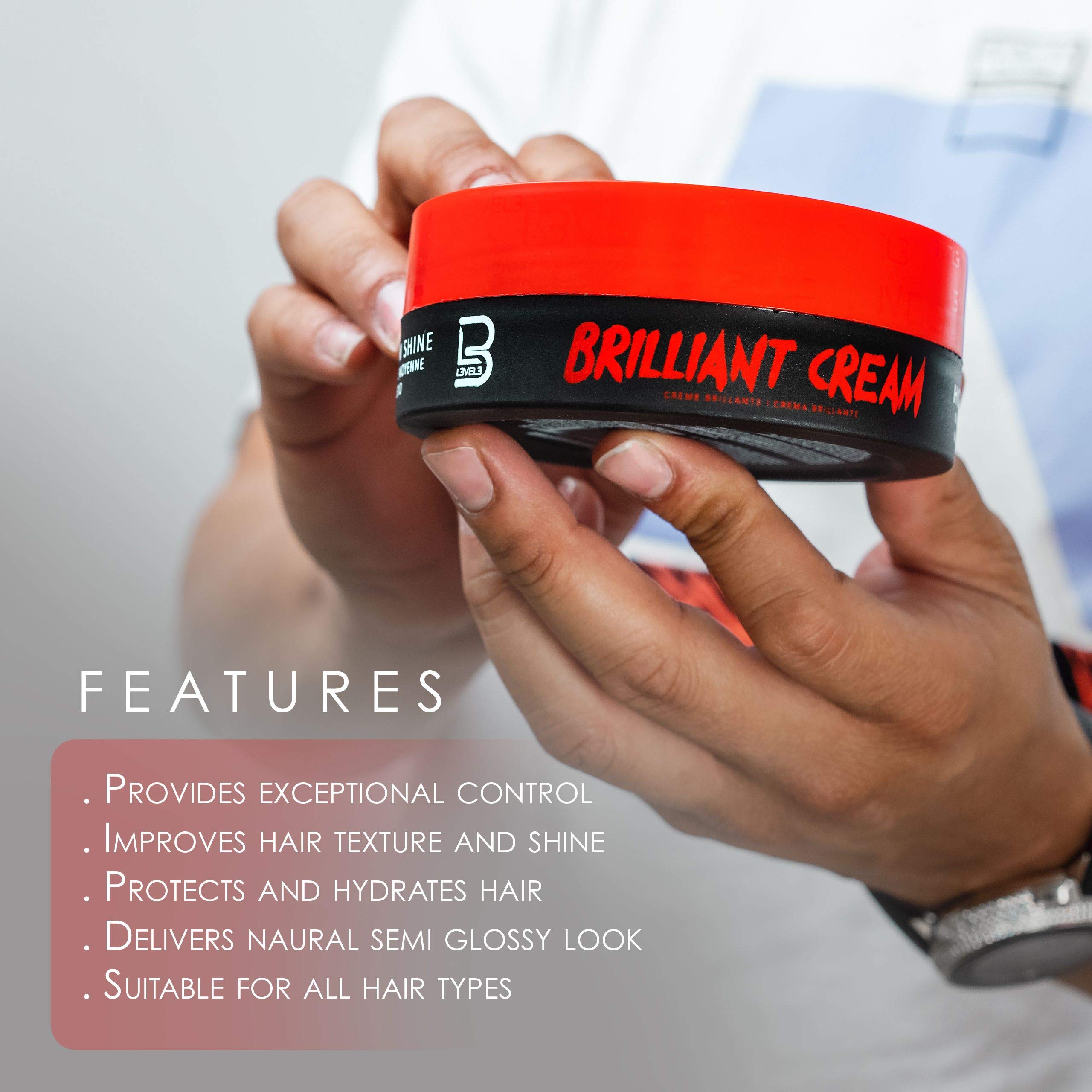 Foto 3 | La Crema Para El Cabello L3 Level 3 Brilliant Cream Mejora La Textura Y El Brillo - Venta Internacional.