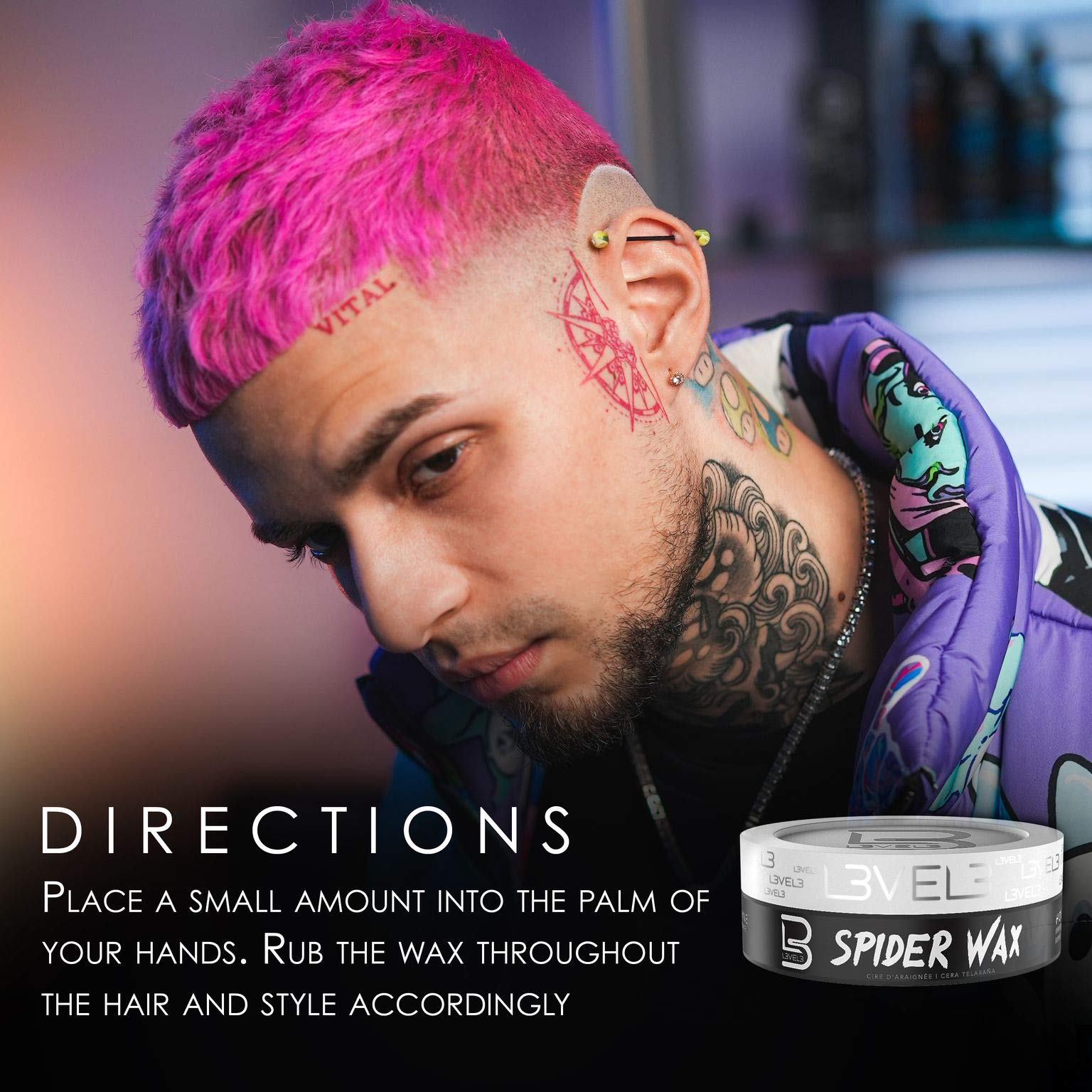 Foto 4 pulgar | Cera Hair Wax L3 De Nivel 3 Con Forma De Araña  Duradera Y Fuerte  150 Ml - Venta Internacional.