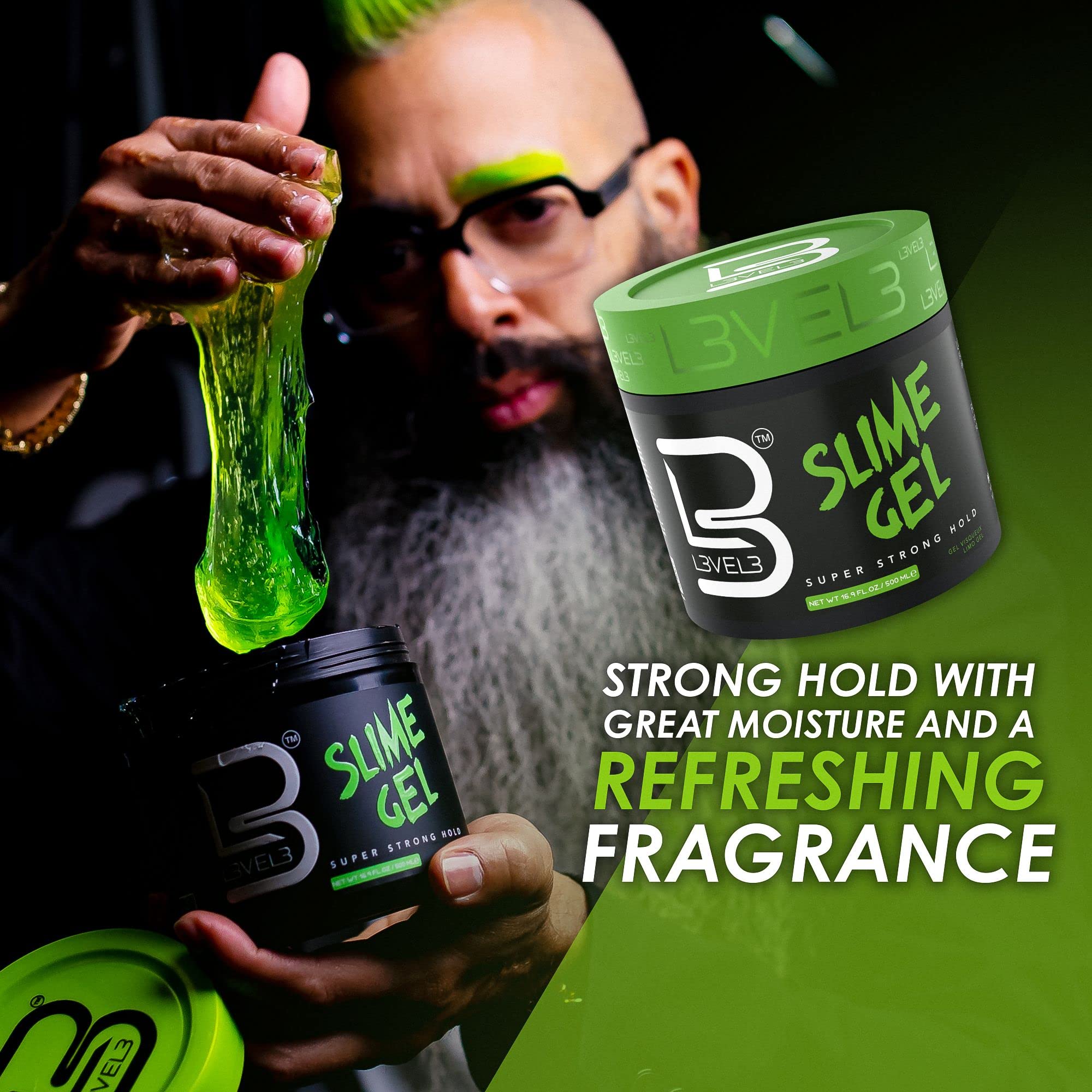 Foto 3 pulgar | Gel Para Peinar El Cabello L3 Level 3 Slime Gel Strong Control - Venta Internacional.