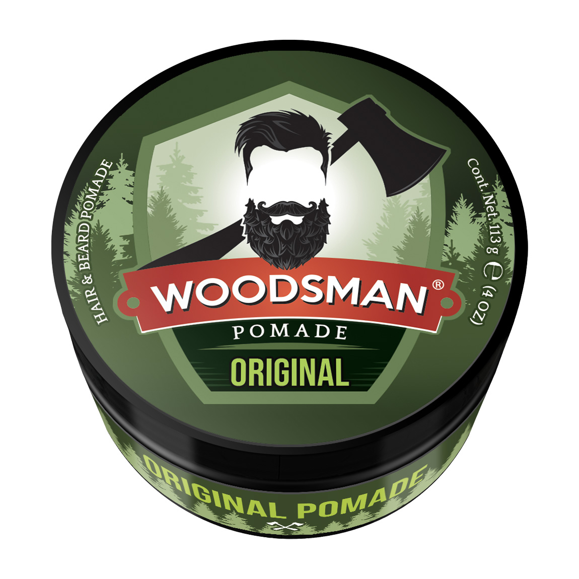 Woodsman Pomada Para Cabello Y Barba Fijación Original 113g (4oz.)