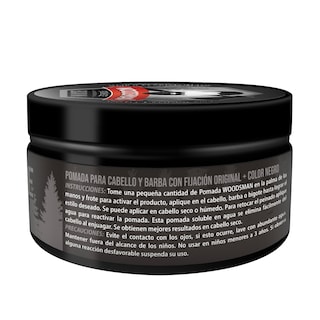 Foto 5 | Pomada Woodsman para Cabello y Barba Fijación Original Con Pigmento Negro Temporal 113g 4oz