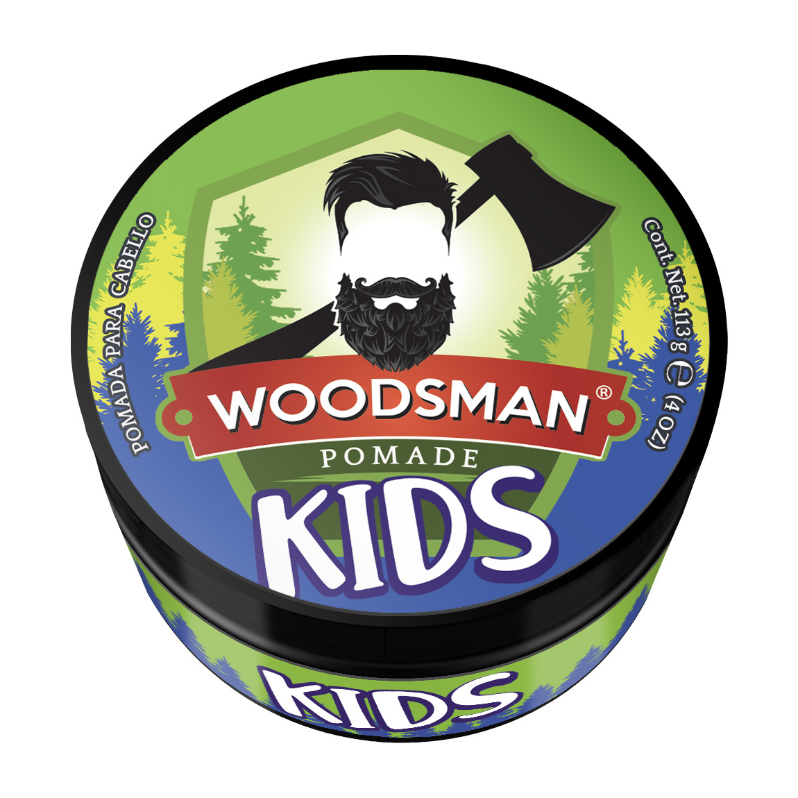 Pomada Woodsman para Cabello Aroma Chicle 113g 4oz para Niños