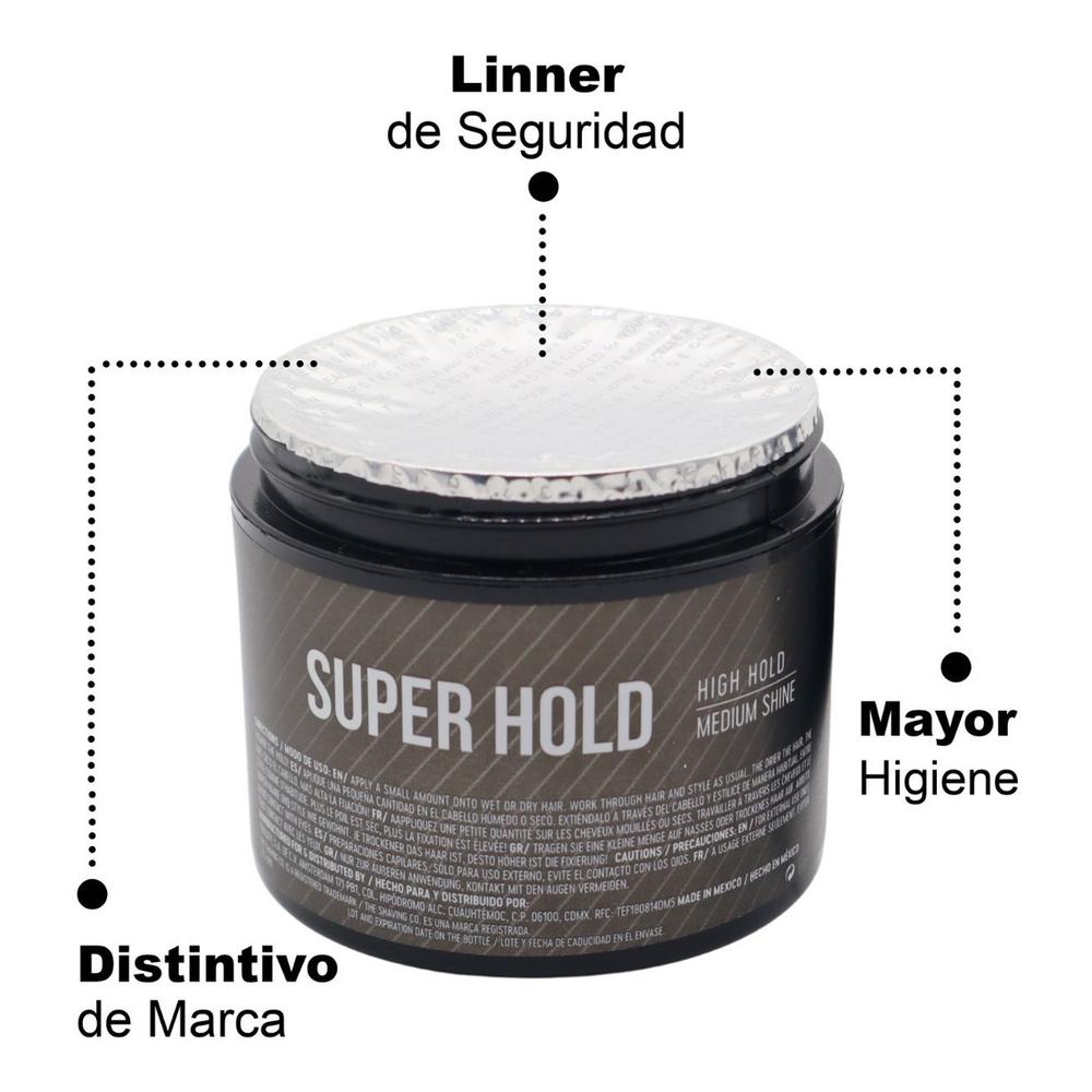 Foto 5 pulgar | Pomada Cera para Cabello The Shaving Co  Super Hold Pomade