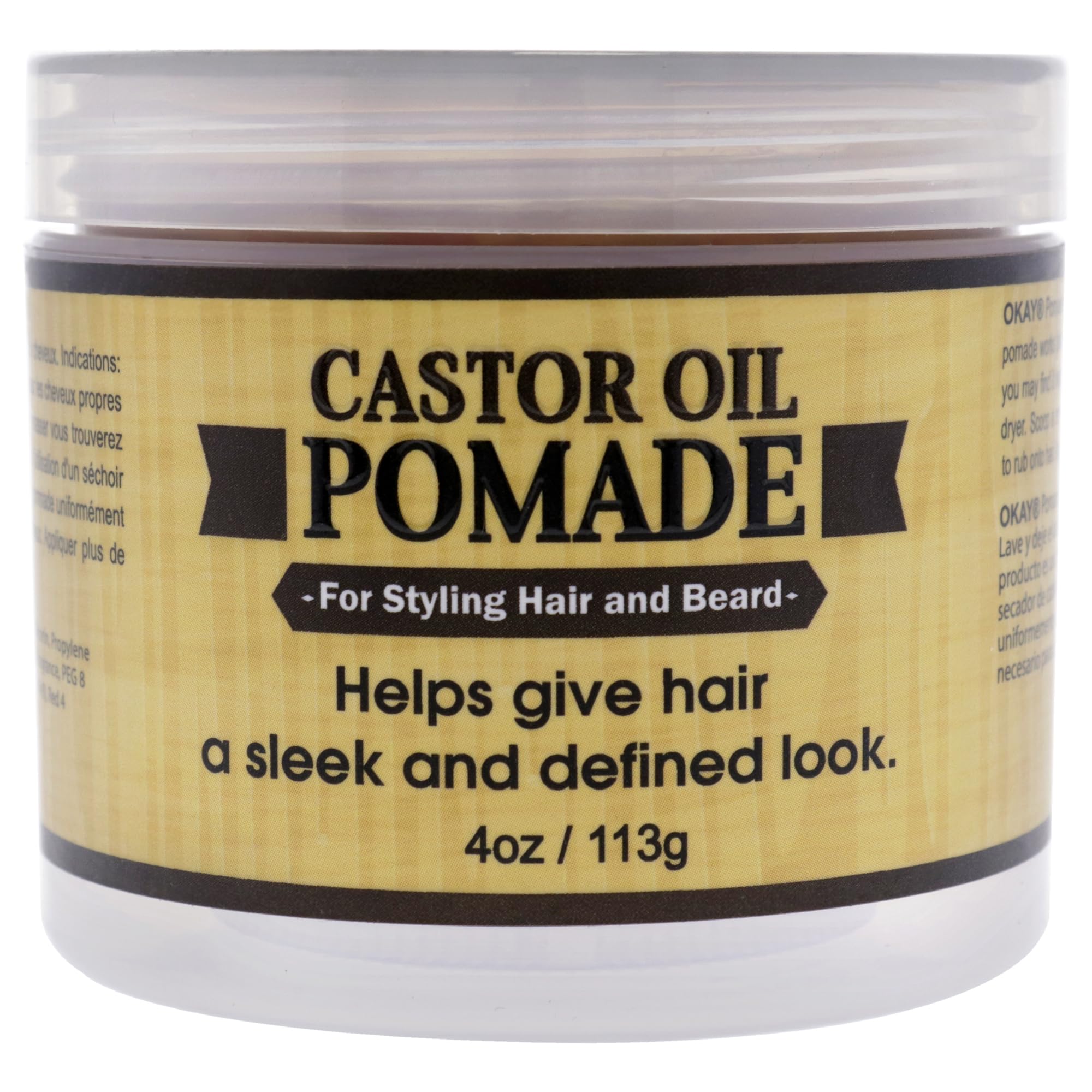 Foto 2 pulgar | Aceite De Ricino Pomade Okay-men Para Barba Y Cabello, 120 Ml - Venta Internacional.