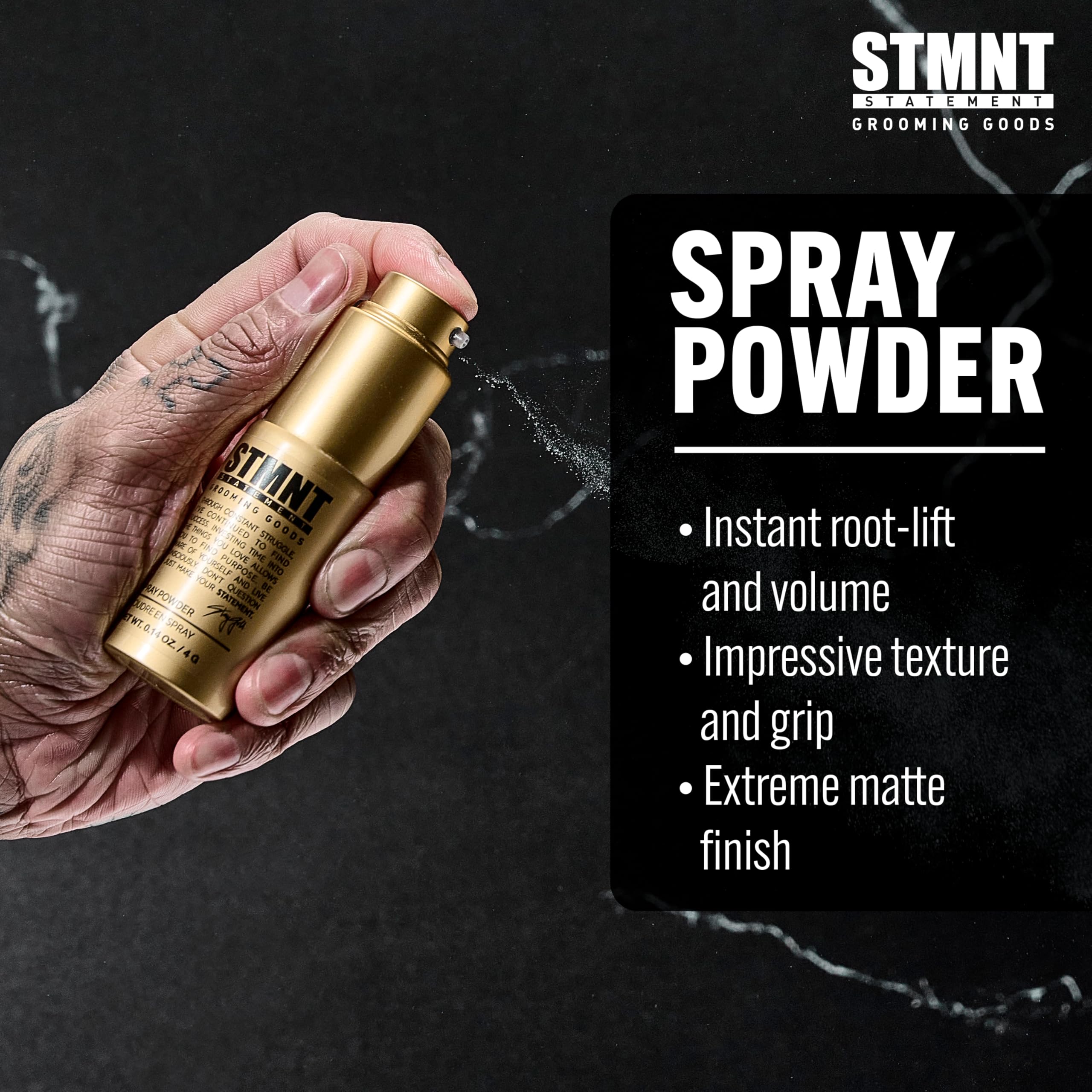 Foto 4 pulgar | Polvo En Aerosol Stmnt Grooming Goods  Acabado Extra Mate  4 Ml - Venta Internacional.