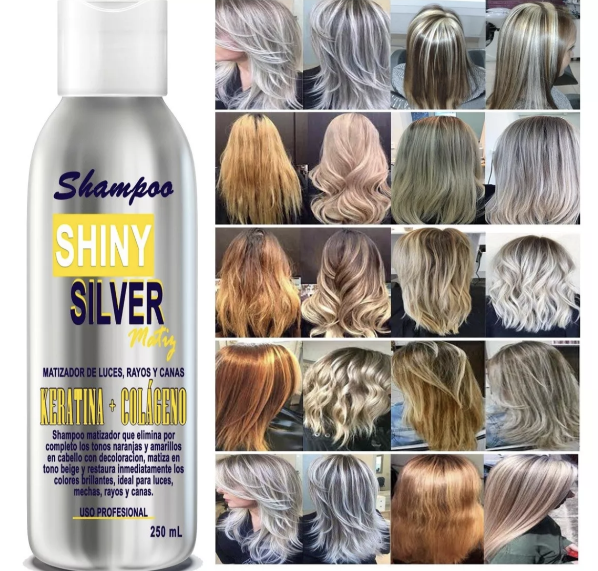 Shampoo Matizador Silver 250ml Cabello Rubio