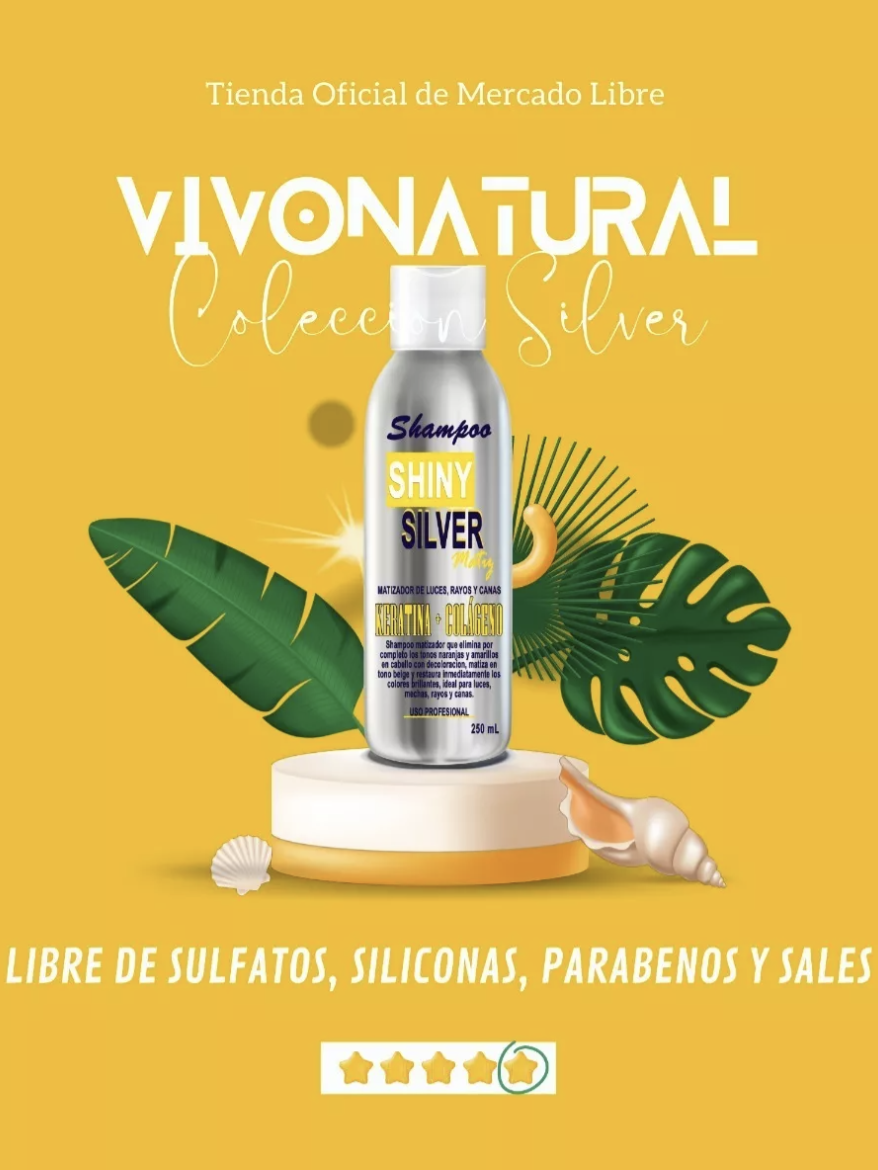 Foto 3 pulgar | Shampoo Matizador Silver 250ml Cabello Rubio