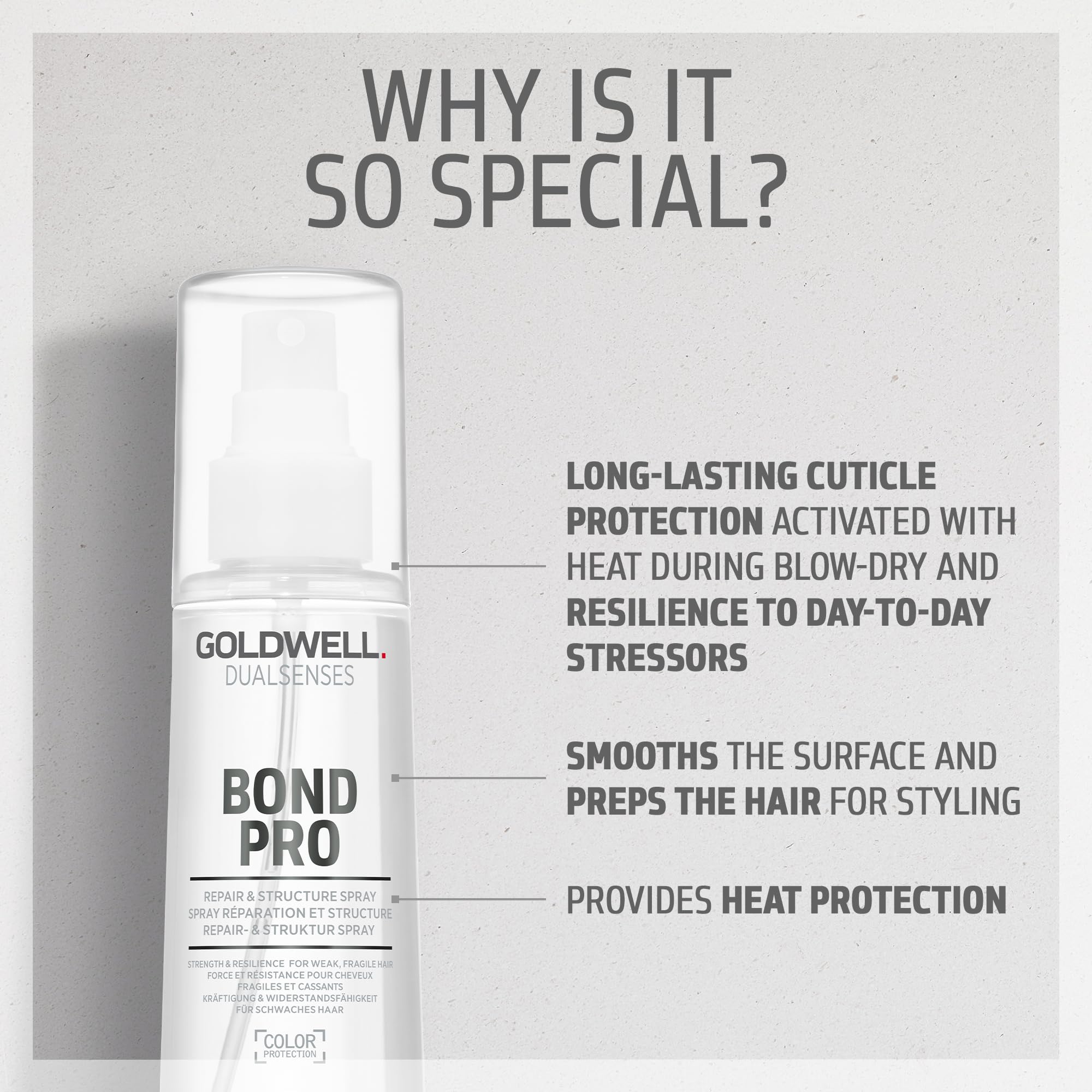 Foto 3 pulgar | Spray Goldwell Dualsenses Bond Pro Reparador y Estructural 150 Ml - Venta Internacional