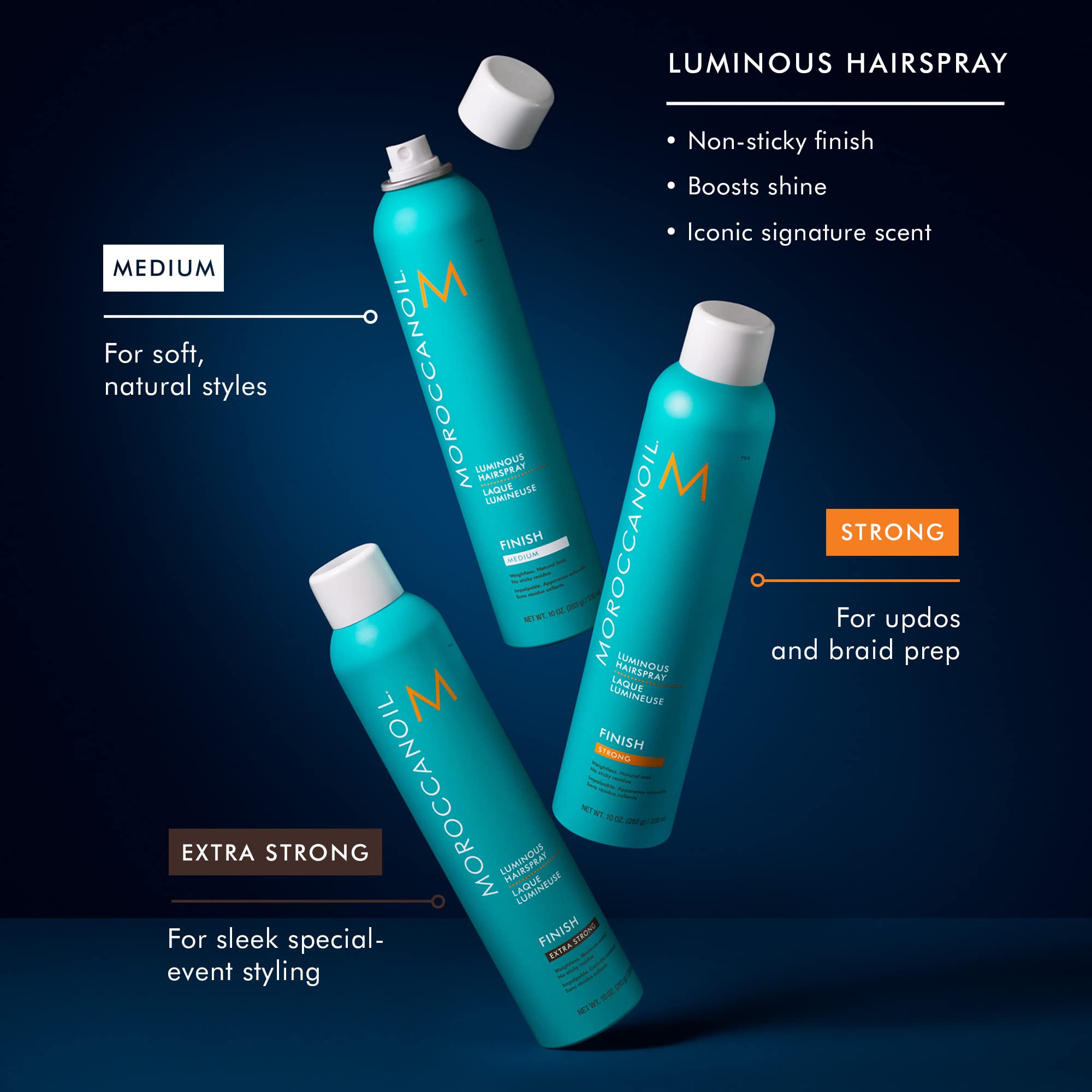 Foto 6 pulgar | Laca Para El Cabello Moroccanoil Luminous Fijación Media 75 Ml - Venta Internacional