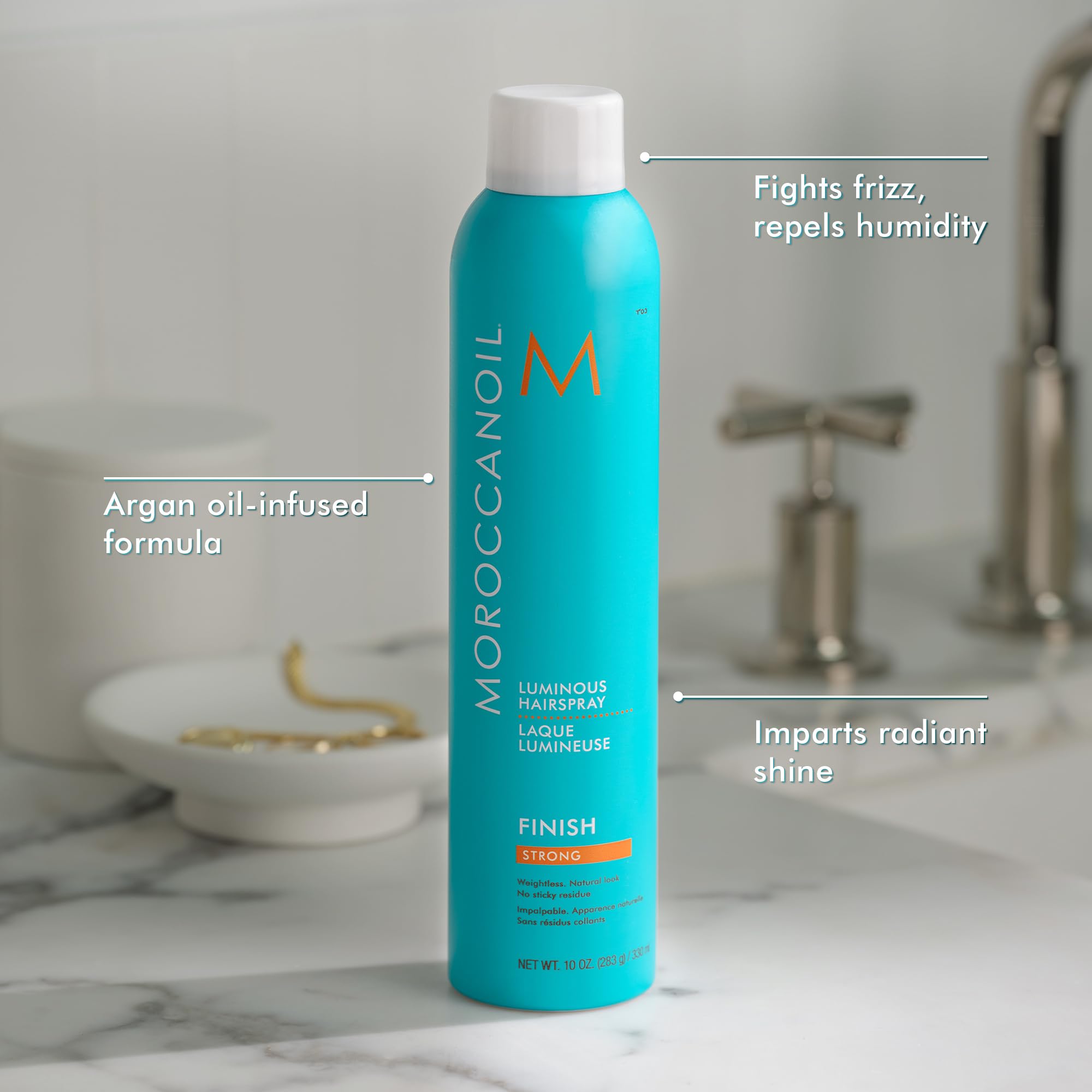 Foto 3 pulgar | Laca para Cabello Moroccanoil Luminous Strong Hold con Aceite de Argán 300 ml - Venta Internacional