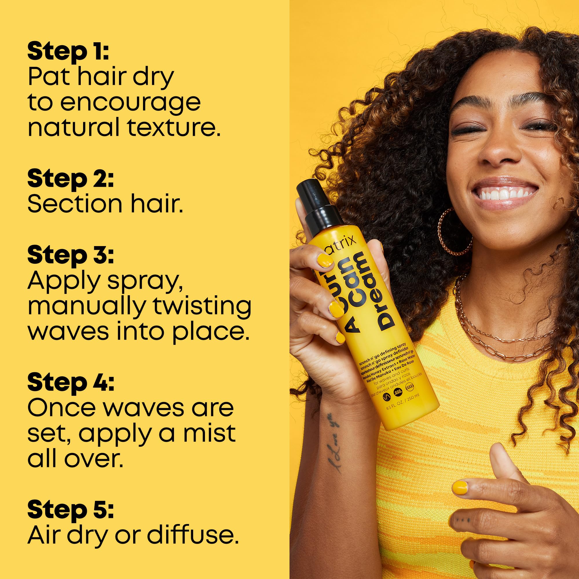 Foto 8 pulgar | Spray para El Cabello Matrix a Curl Can Dream Scrunch N' Go Defining - Venta Internacional