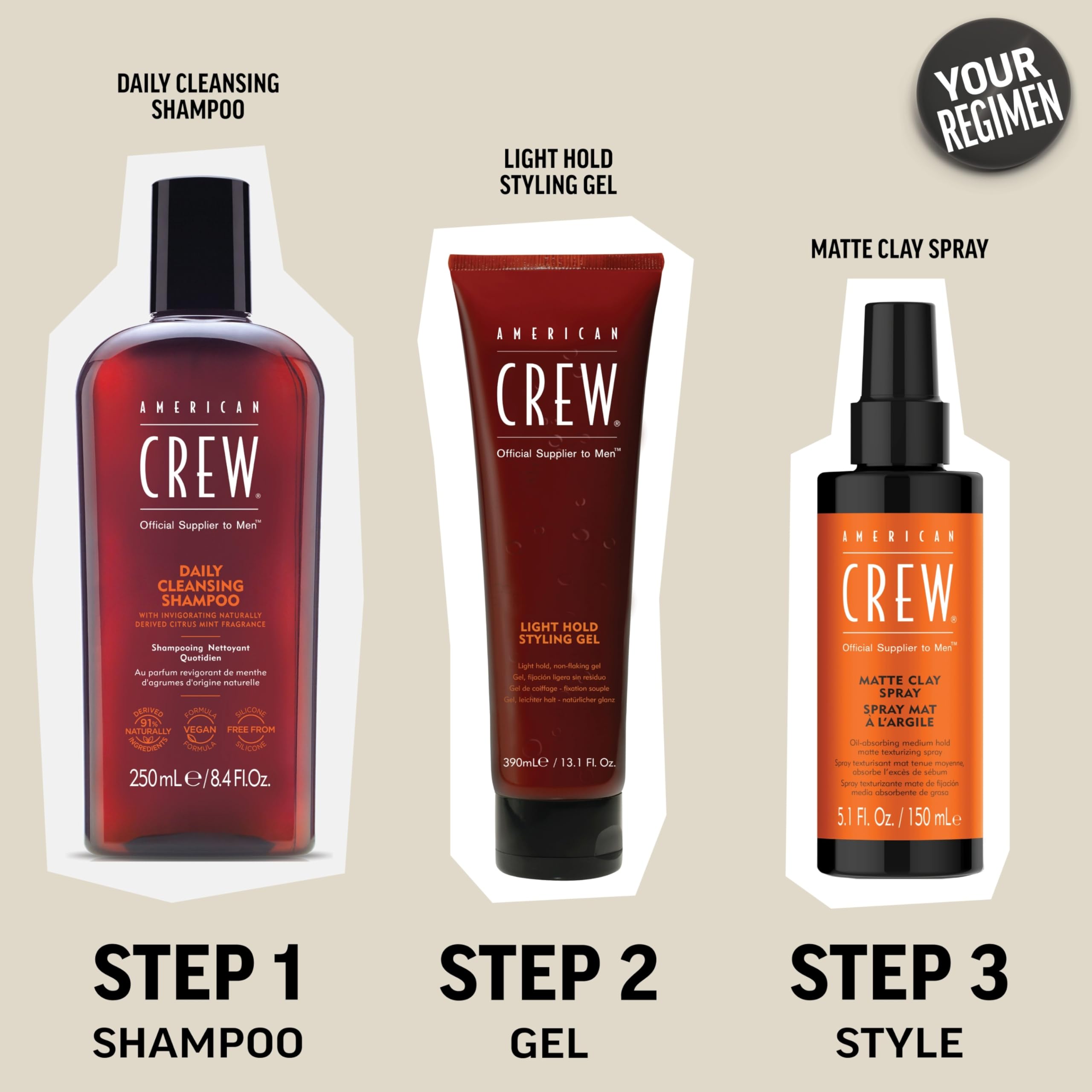 Foto 6 | Spray Para El Cabello American Crew Medium Hold 250 Ml Para Hombre - Venta Internacional.