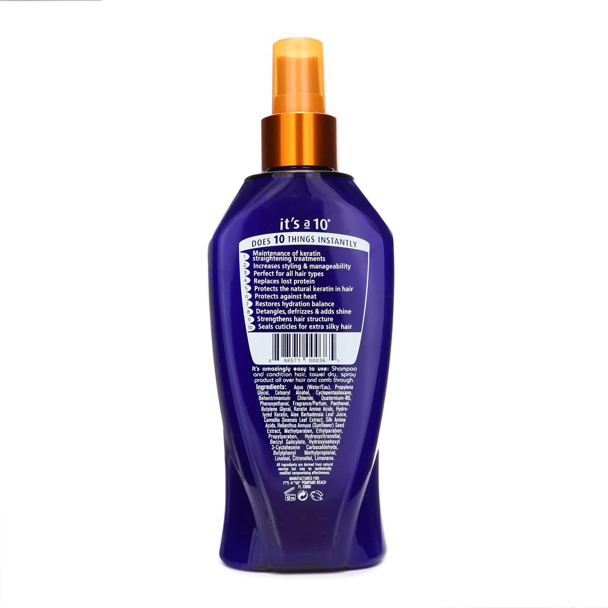 Foto 3 pulgar | Cuidado Del Cabello It's A 10 Miracle Leave-in Con Queratina, 300 Ml - Venta Internacional.