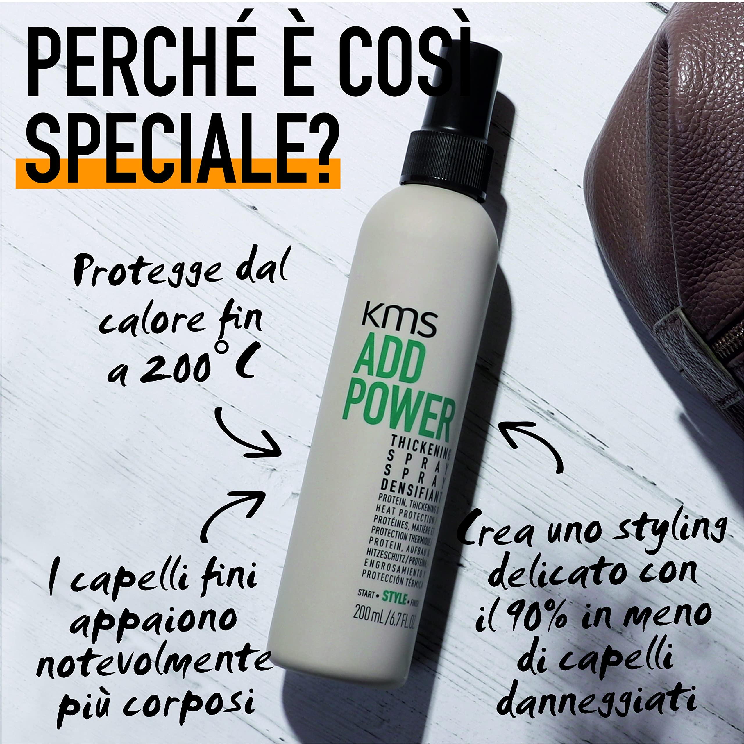 Foto 2 | Protector Térmico En Aerosol Espesante Kms Addpower 200 Ml - Venta Internacional.