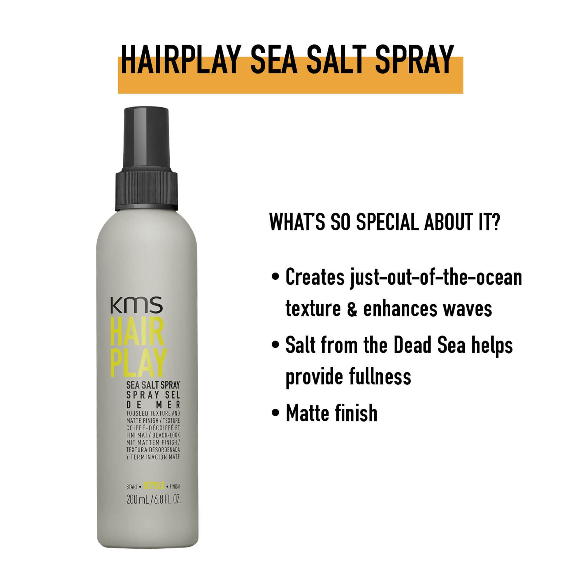 Foto 4 pulgar | Spray De Sal Marina Kms Hairplay 200 Ml Para Todo Tipo De Cabello - Venta Internacional.