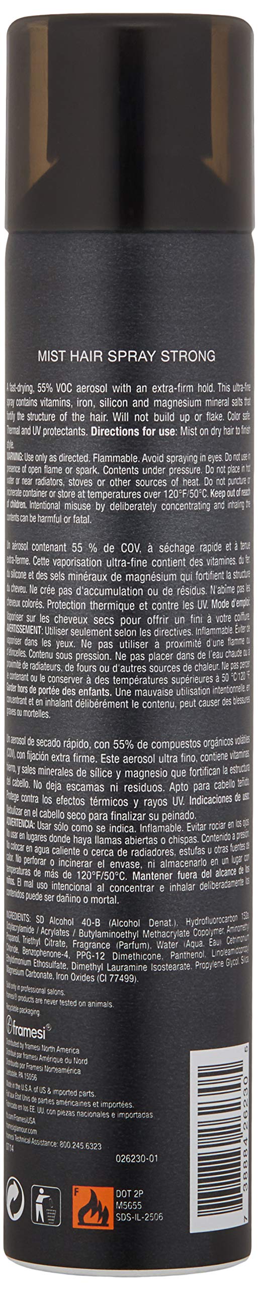 Foto 3 pulgar | Spray Para El Cabello Framesi By Lava Mist Strong Hold, 300 Ml, Tratado Con Color - Venta Internacional.