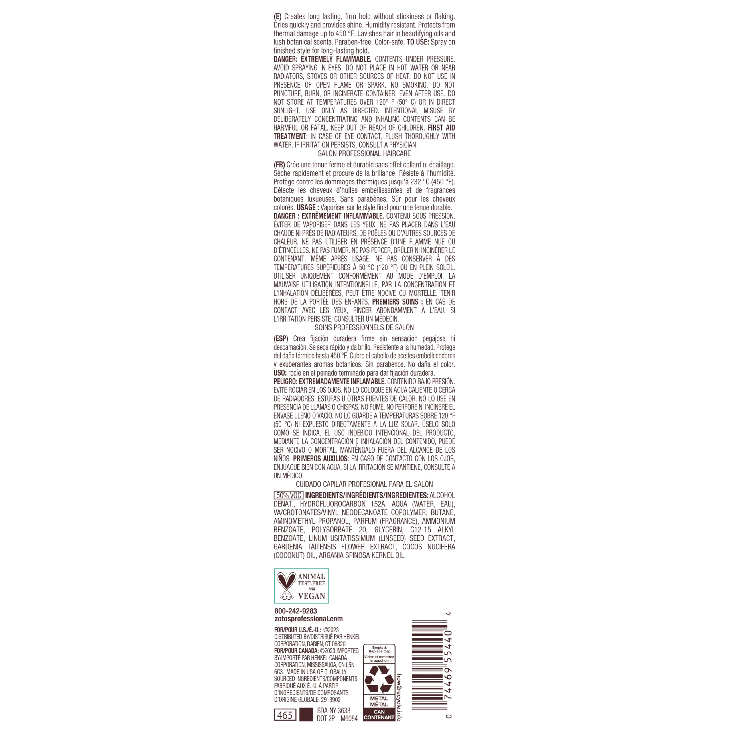 Foto 8 pulgar | Spray De Acabado Bain De Terre Infinite Hold 270 Ml - Venta Internacional.