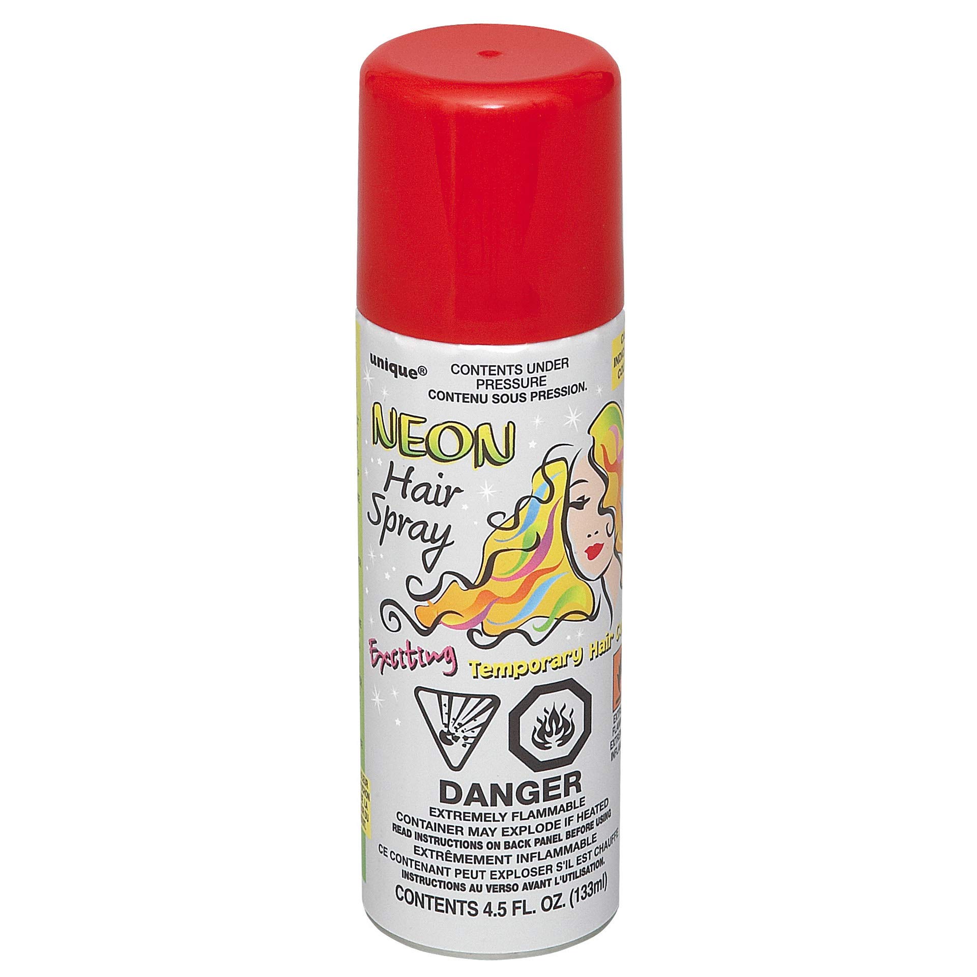 Foto 3 pulgar | Spray Para El Cabello Unique Red Neon 130 Ml (1 Unidad) Perfecto Para Eventos - Venta Internacional.