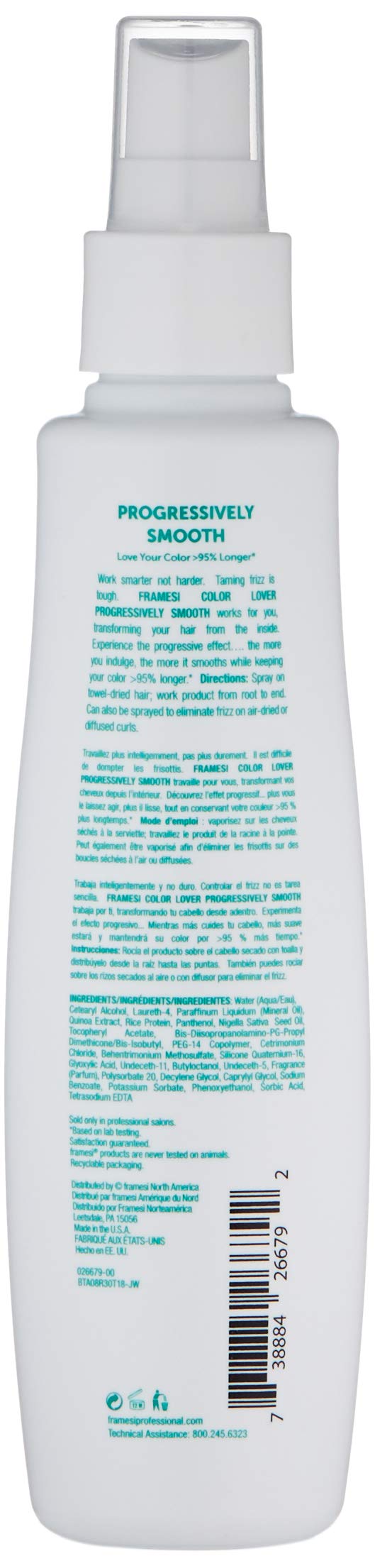 Foto 3 pulgar | Spray Suavizante Framesi Color Lover Progresive Smooth 180 Ml - Venta Internacional.