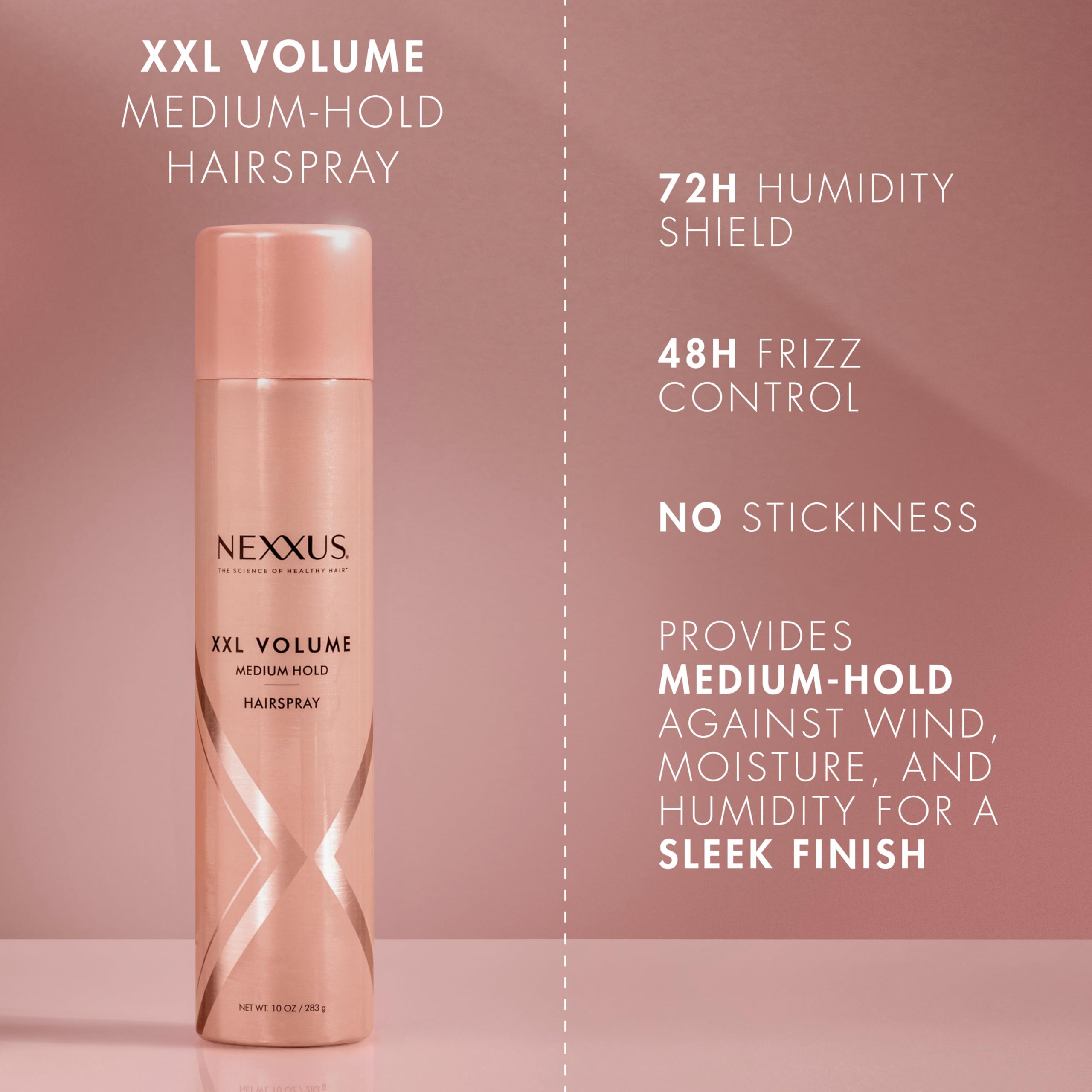 Foto 4 | Laca Para El Cabello Nexxus Medium Hold Xxl, Volumen 300 Ml, 48 Horas, Control Del Encrespamiento - Venta Internacional.