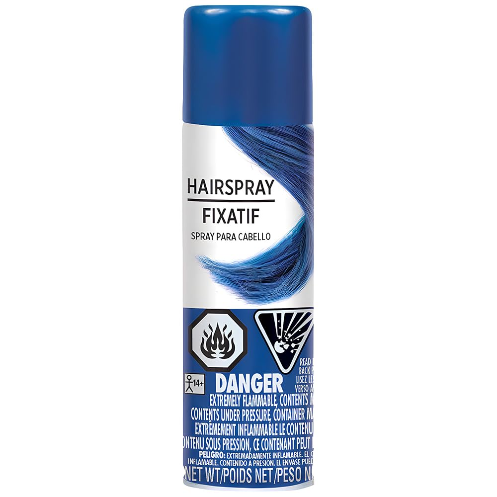 Spray Para El Cabello Amscan, Hipoalergénico, Azul, 90 Ml, Perfect Party - Venta Internacional.