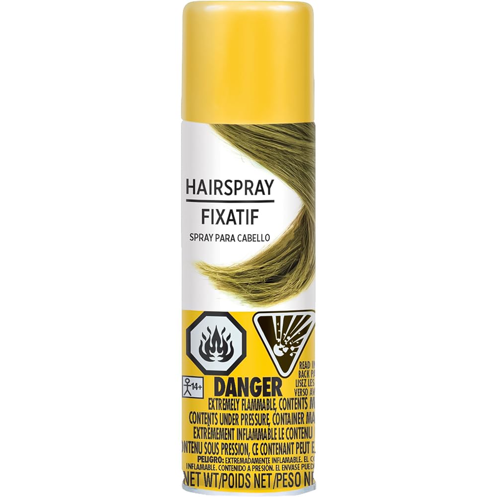 Spray Para El Cabello Amscan, Hipoalergénico, Amarillo, 90 Ml, Perfect Party - Venta Internacional.