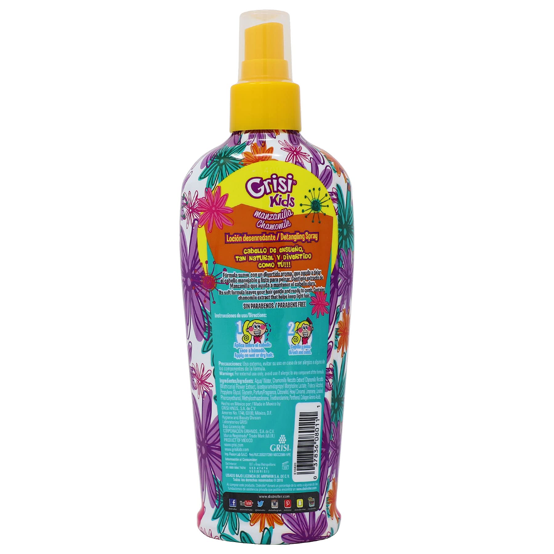 Foto 5 pulgar | Loción Desenredante Y Aclaradora En Aerosol Grisi Kids 250 Ml X3 - Venta Internacional.