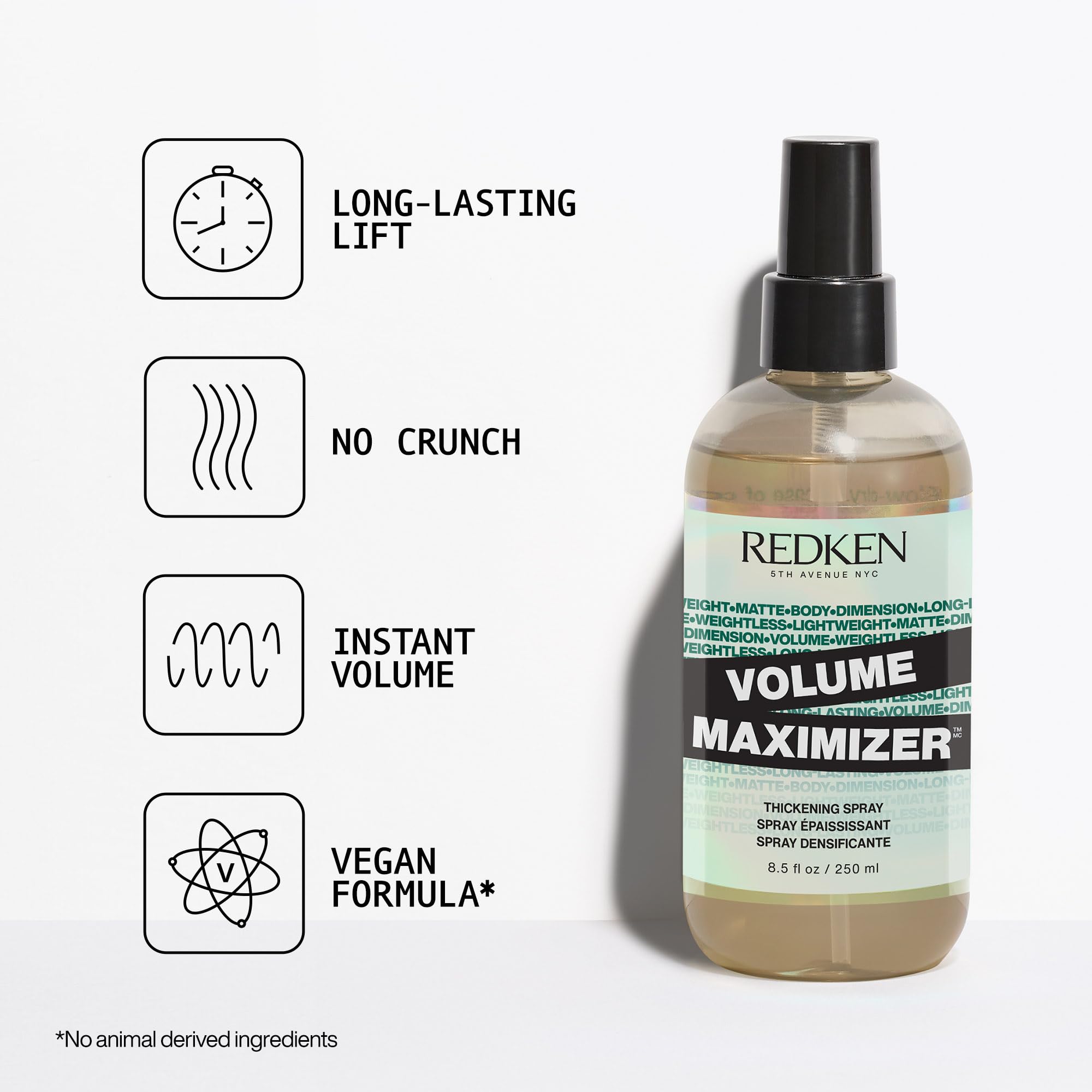 Foto 3 pulgar | Espray Espesante Redken Volume Maximizer Voluminizador 250 Ml - Venta Internacional.