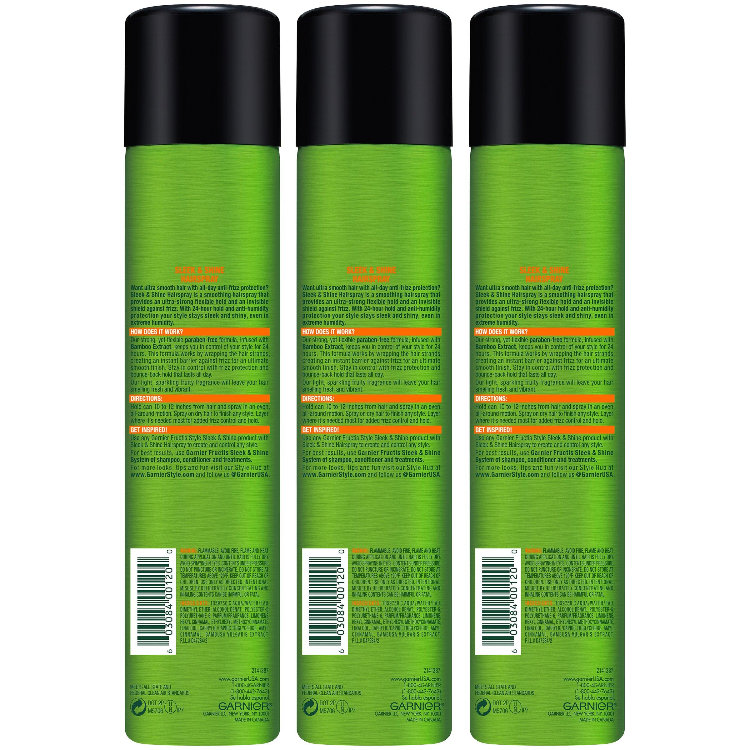 Foto 2 | Laca para el Cabello Garnier Fructis Style 3 Piezas - Venta Internacional