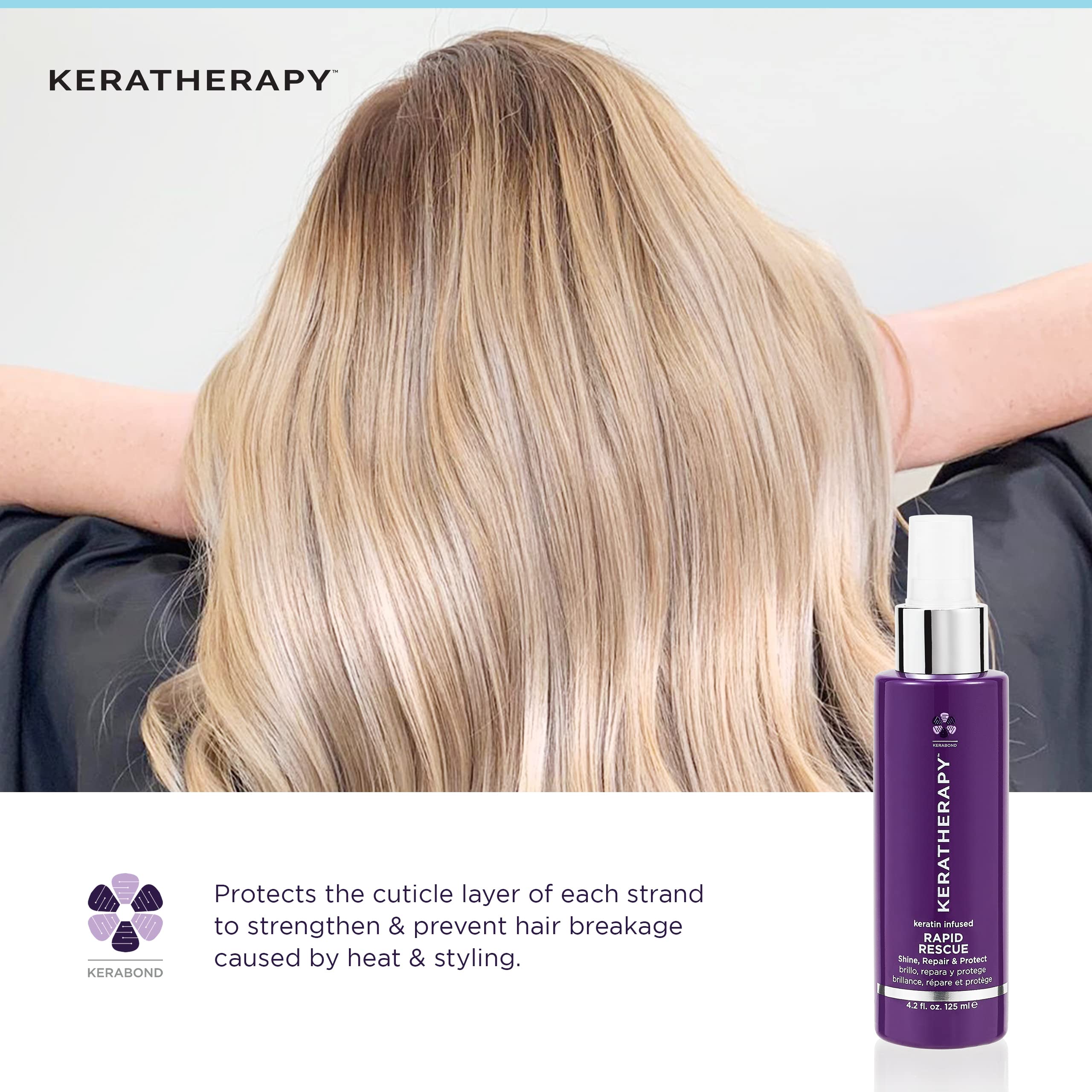 Foto 7 pulgar | Spray Reparador De Roturas Capilares Keratherapy Keratin Rapid Rescue - Venta Internacional.