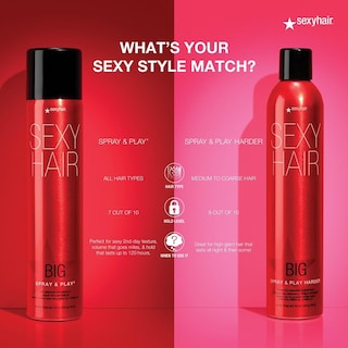Foto 6 | Hairspray Sexyhair Big Spray & Play Harder, Firme, Voluminizador, 300 Ml - Venta Internacional.