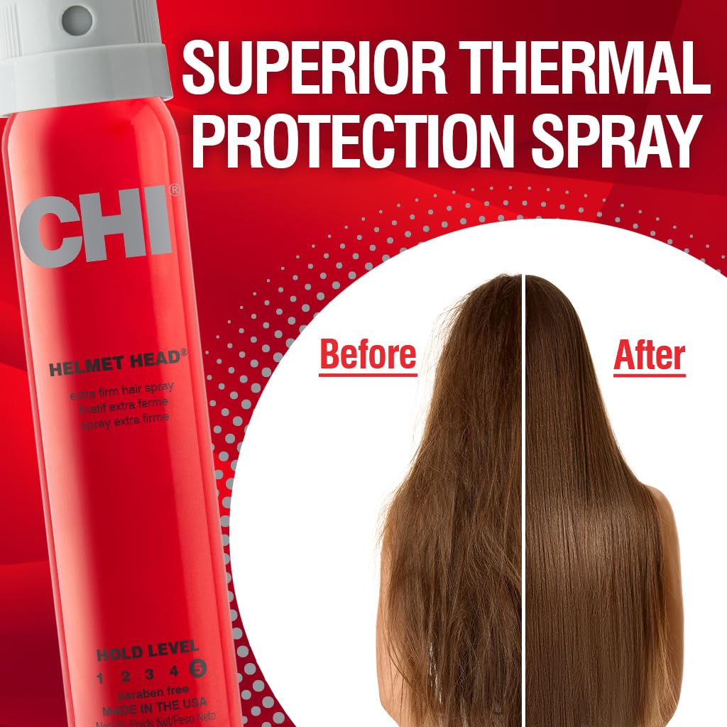 Foto 4 | Cabezal Para Casco Hairspray Chi, Extra Firme, 75 Ml, Sin Sulfatos Y Parabenos - Venta Internacional.