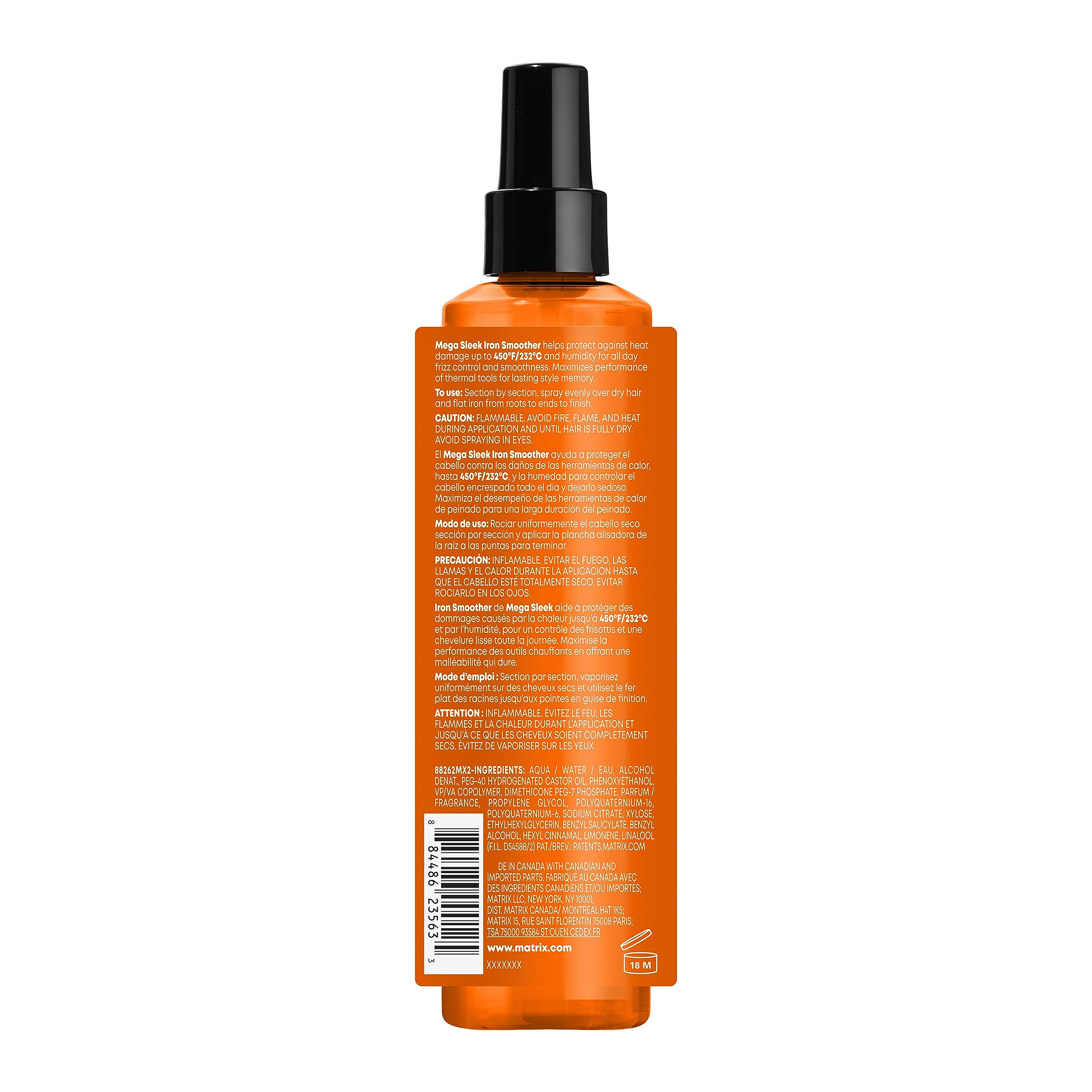 Foto 8 pulgar | Spray Matrix Mega Sleek Iron Smoother Antifrizzing 250 Ml - Venta Internacional.