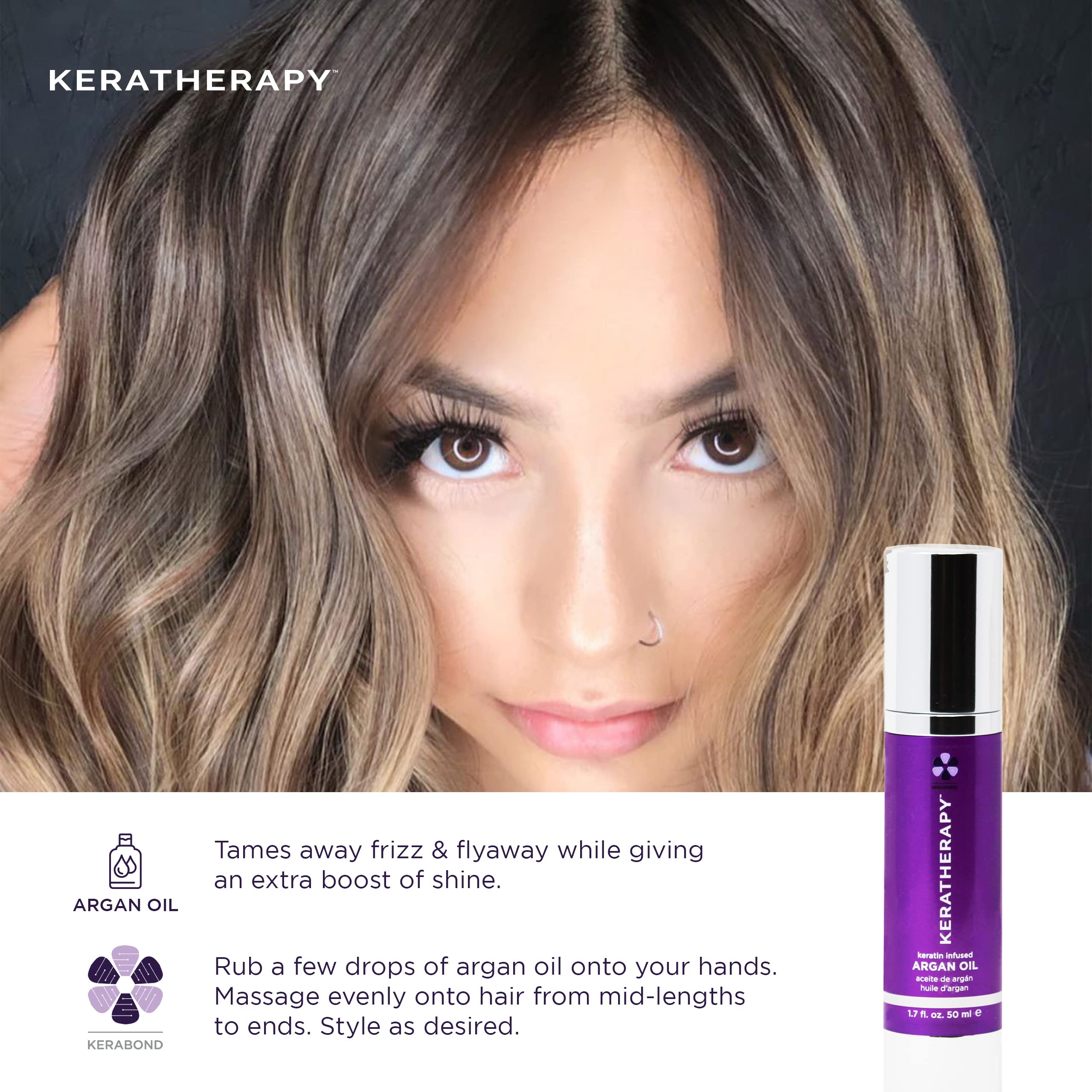 Foto 7 | Aceite De Argán Keratherapy, Infusión De Queratina, 50 Ml, Para Cabello Seco Y Dañado - Venta Internacional.