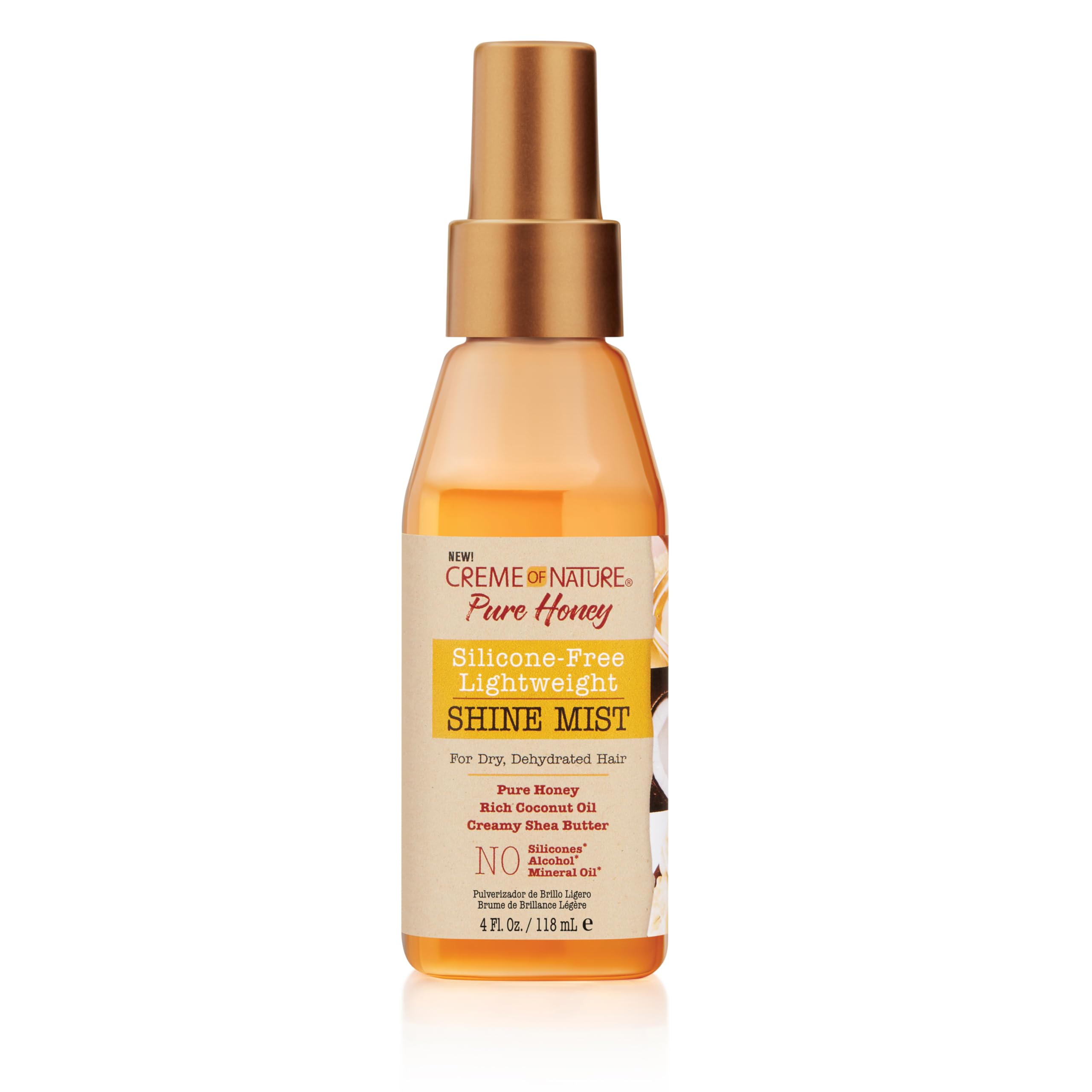 Foto 2 pulgar | Shine Mist Creme Of Nature Pure Honey Para Cabello Seco, 120 Ml - Venta Internacional.