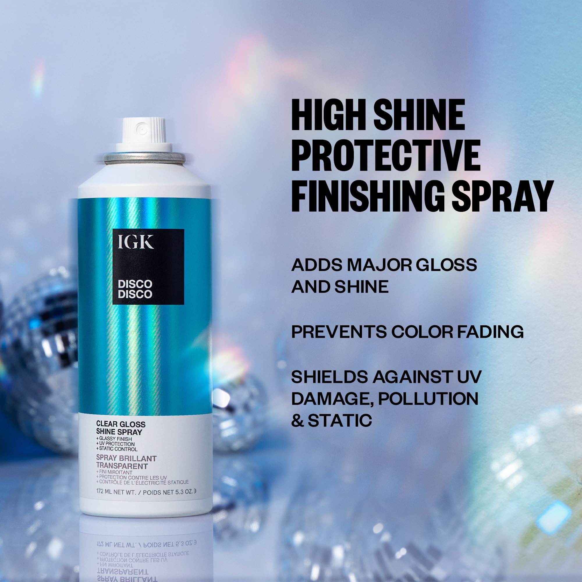 Foto 3 pulgar | Spray Para El Cabello Igk Disco Disco, Acabado Transparente Y Brillante, 150 Ml - Venta Internacional.