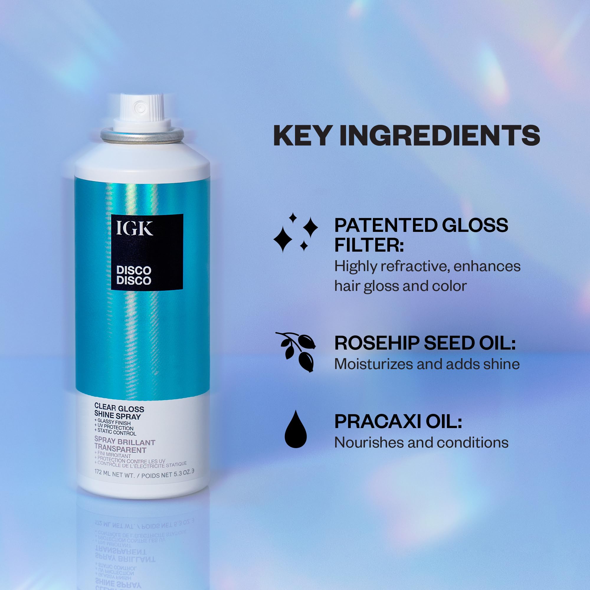 Foto 4 pulgar | Spray Para El Cabello Igk Disco Disco, Acabado Transparente Y Brillante, 150 Ml - Venta Internacional.