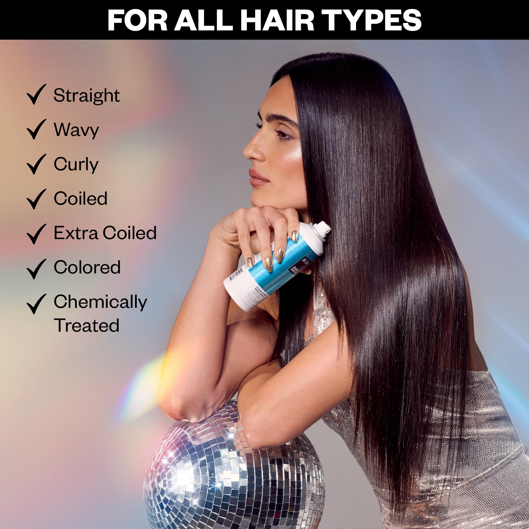 Foto 7 pulgar | Spray Para El Cabello Igk Disco Disco, Acabado Transparente Y Brillante, 150 Ml - Venta Internacional.