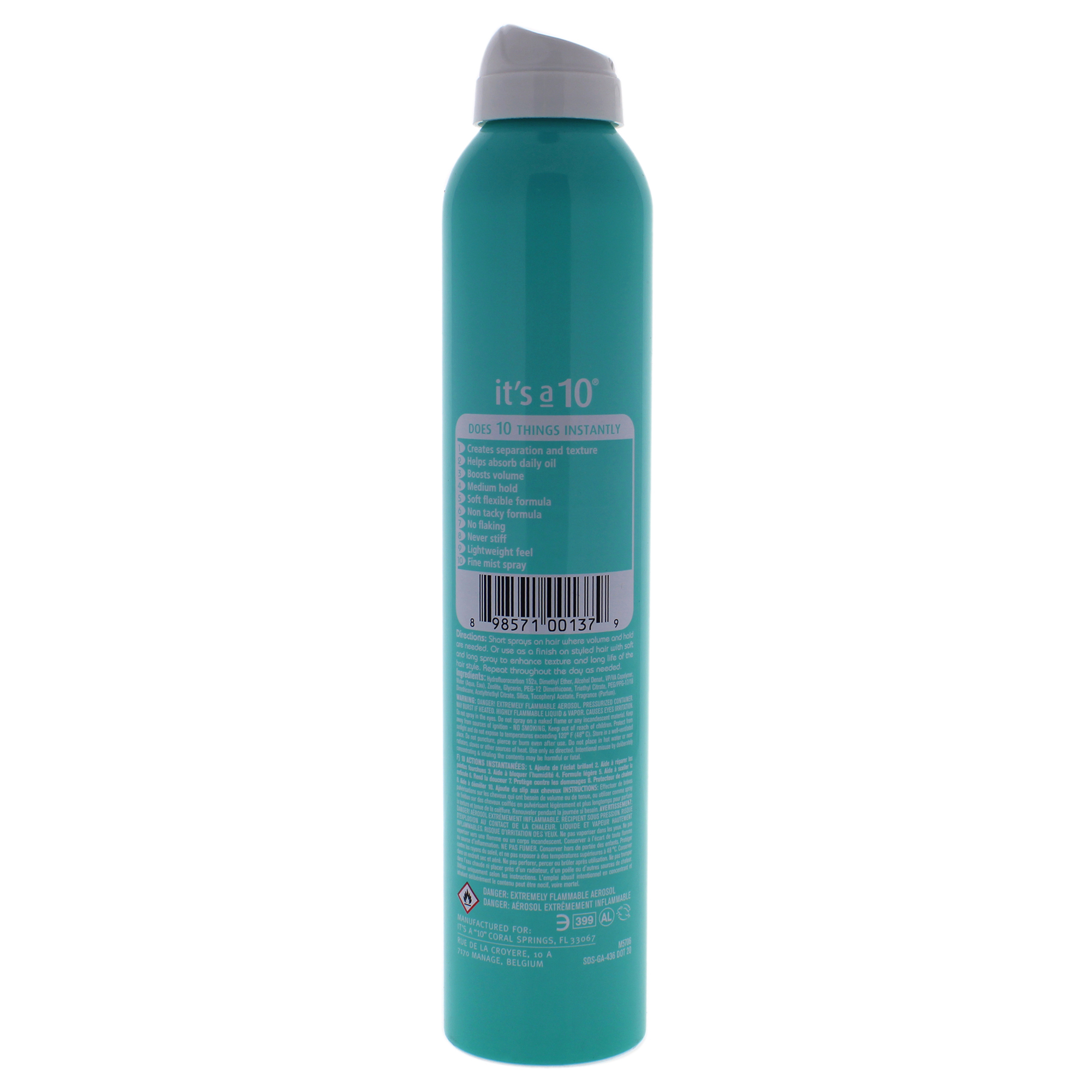 Foto 3 pulgar | Spray De Textura Seca Hairspray Its A 10 Miracle, 240 Ml - Venta Internacional.