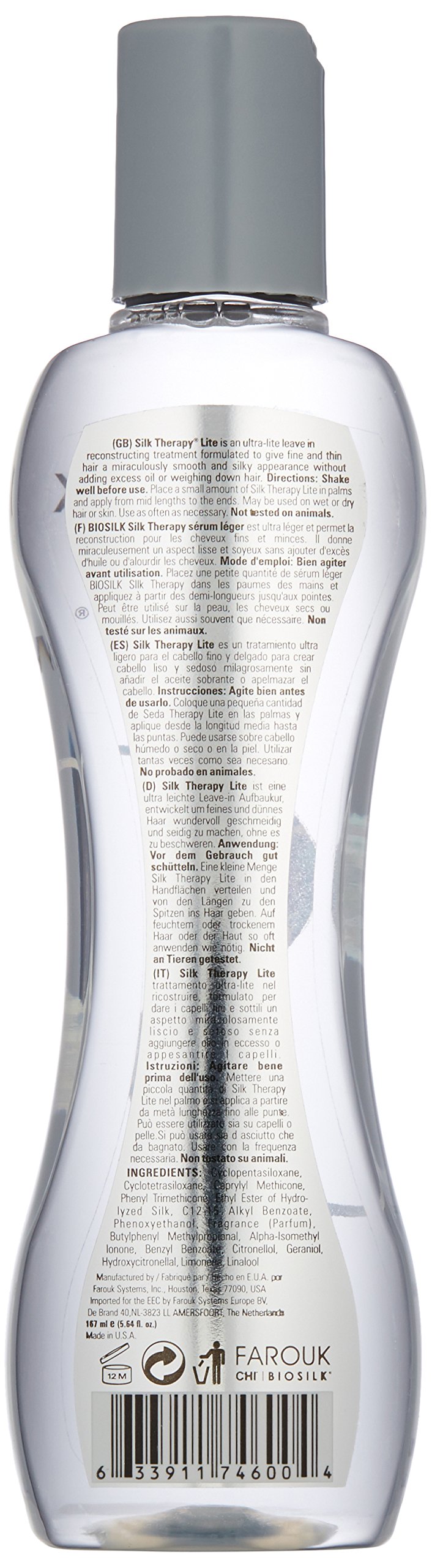 Foto 3 pulgar | Acondicionador Chi Biosilk Silk Therapy Lite 166 Ml - Venta Internacional.