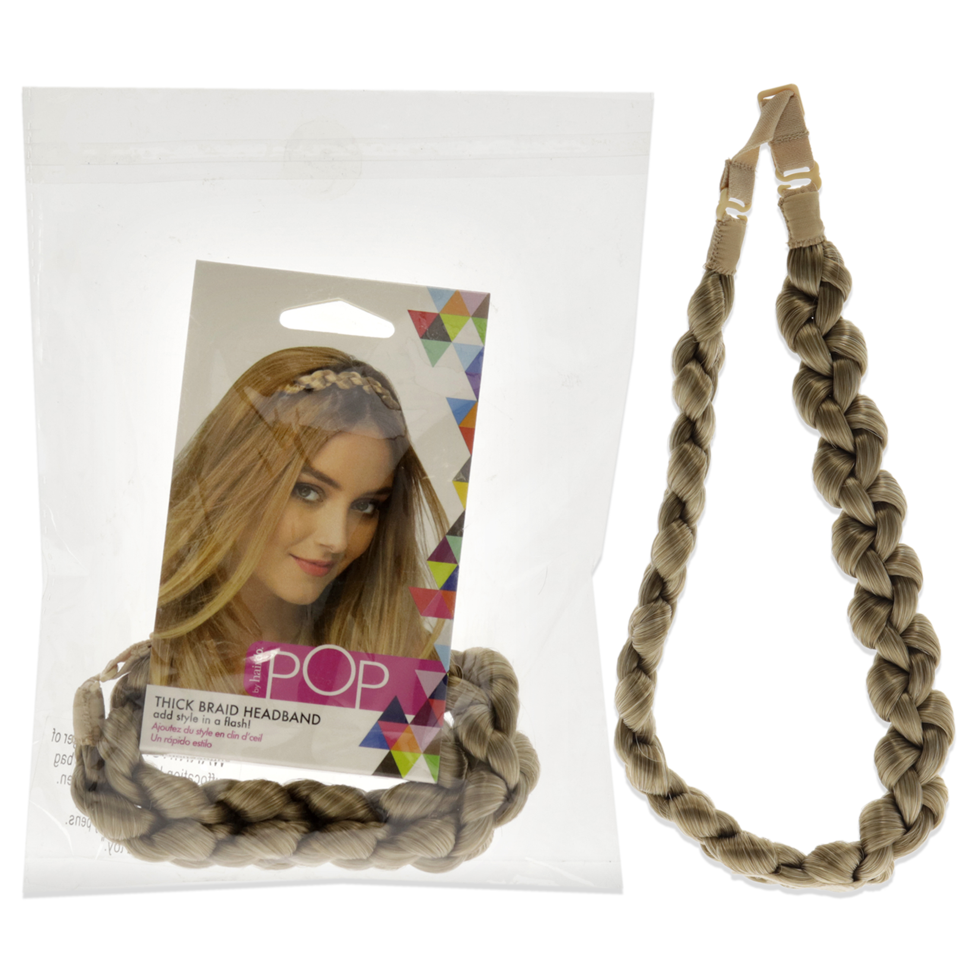 Diadema De Trenza Gruesa Hairdo Pop Golden Wheat - Venta Internacional.