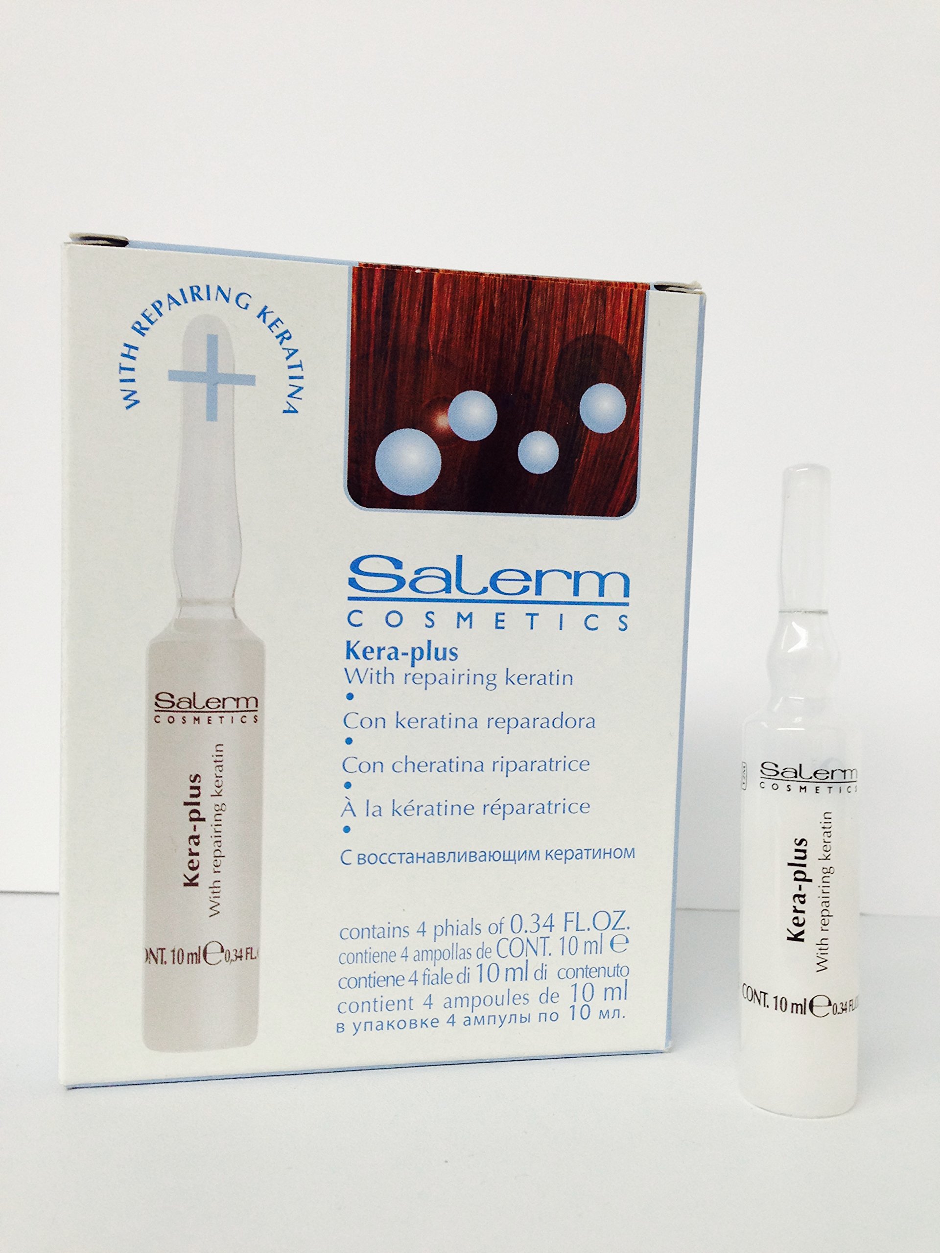 Tratamiento Capilar Salerm Kera-plus Con Queratina Reparadora 13 Ml - Venta Internacional.