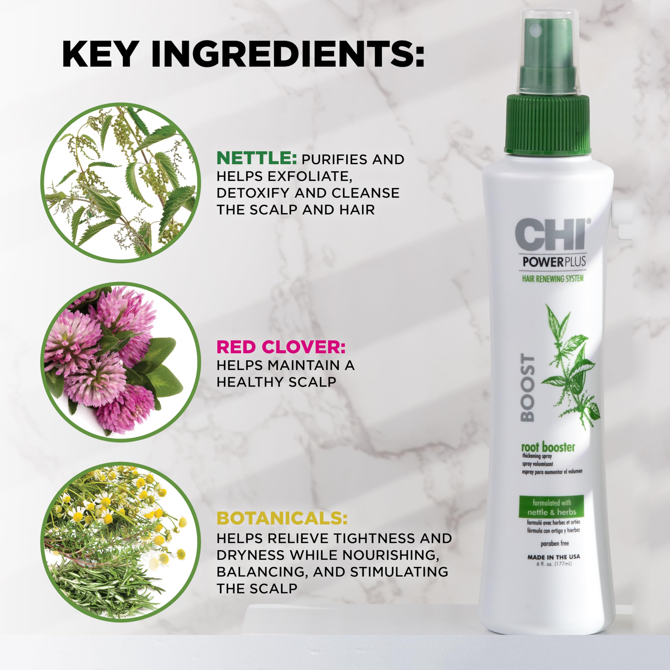 Foto 4 | Spray Capilar Chi Powerplus Root Booster, Espesante, 180 Ml - Venta Internacional.