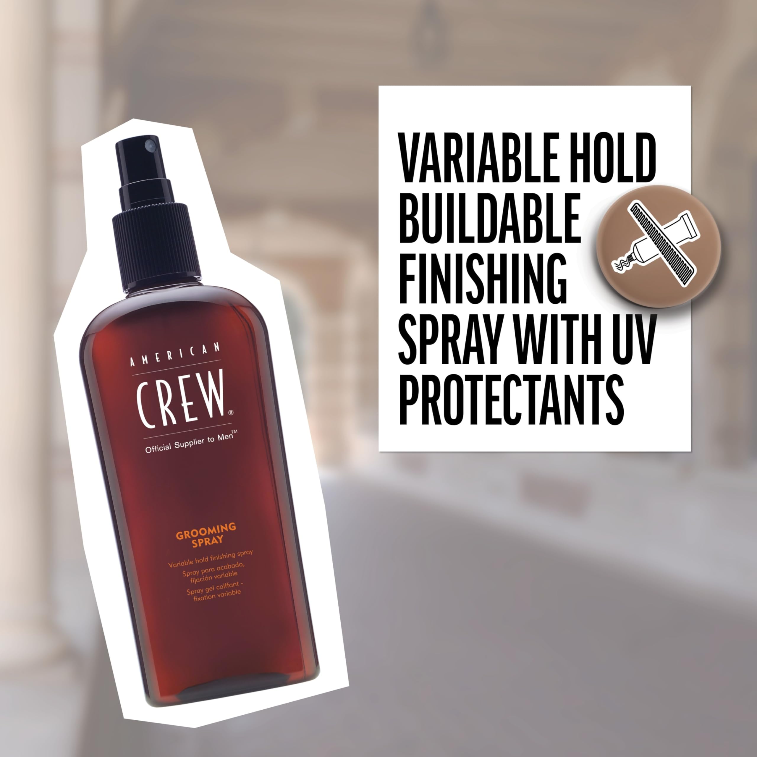 Foto 4 | Spray Para El Cabello American Crew De Fijación Variable Grooming, 250 Ml, Para Hombres - Venta Internacional.