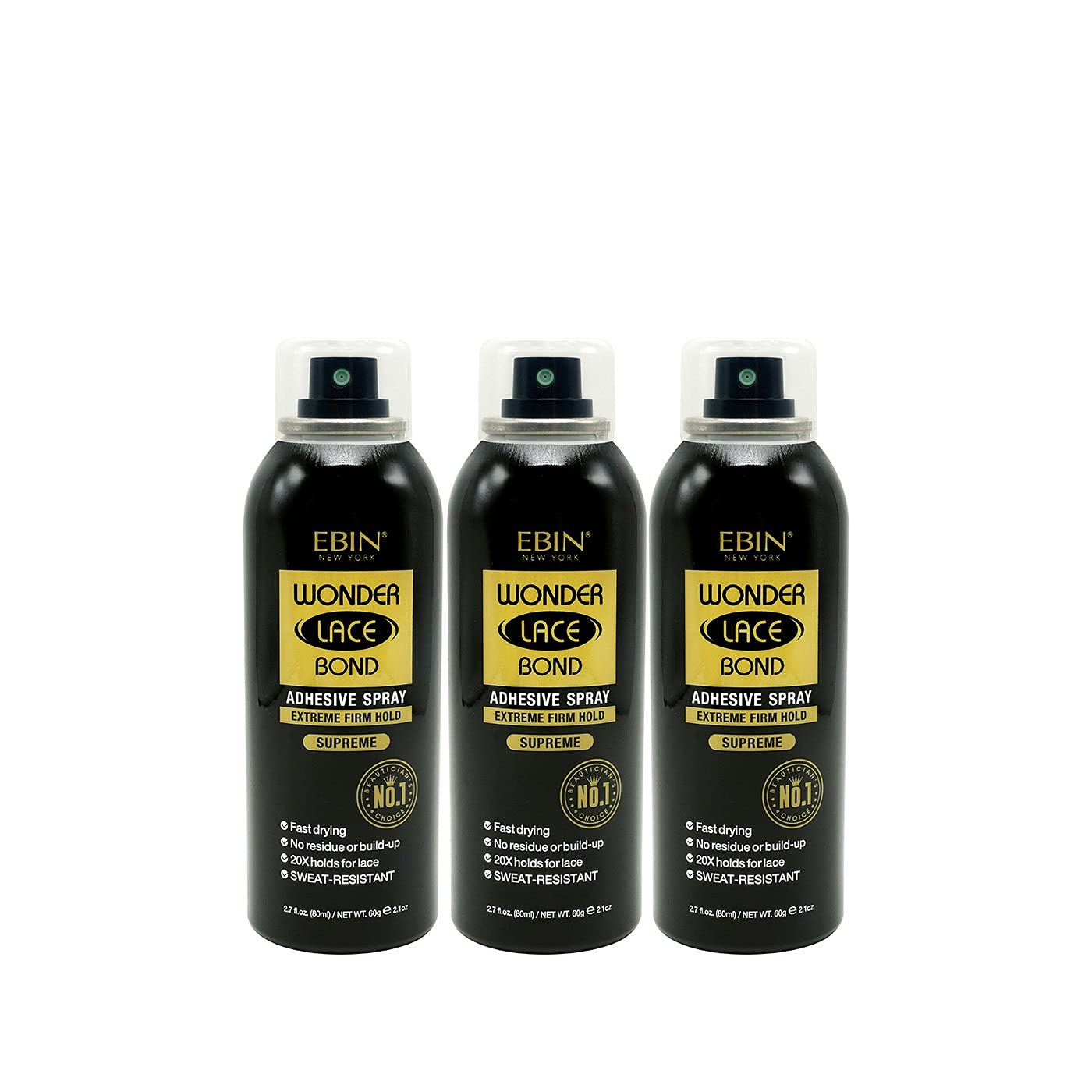 Foto 2 pulgar | Aerosol Adhesivo Ebin New York Wonder Lace Bond Supreme 80 ml - Venta Internacional