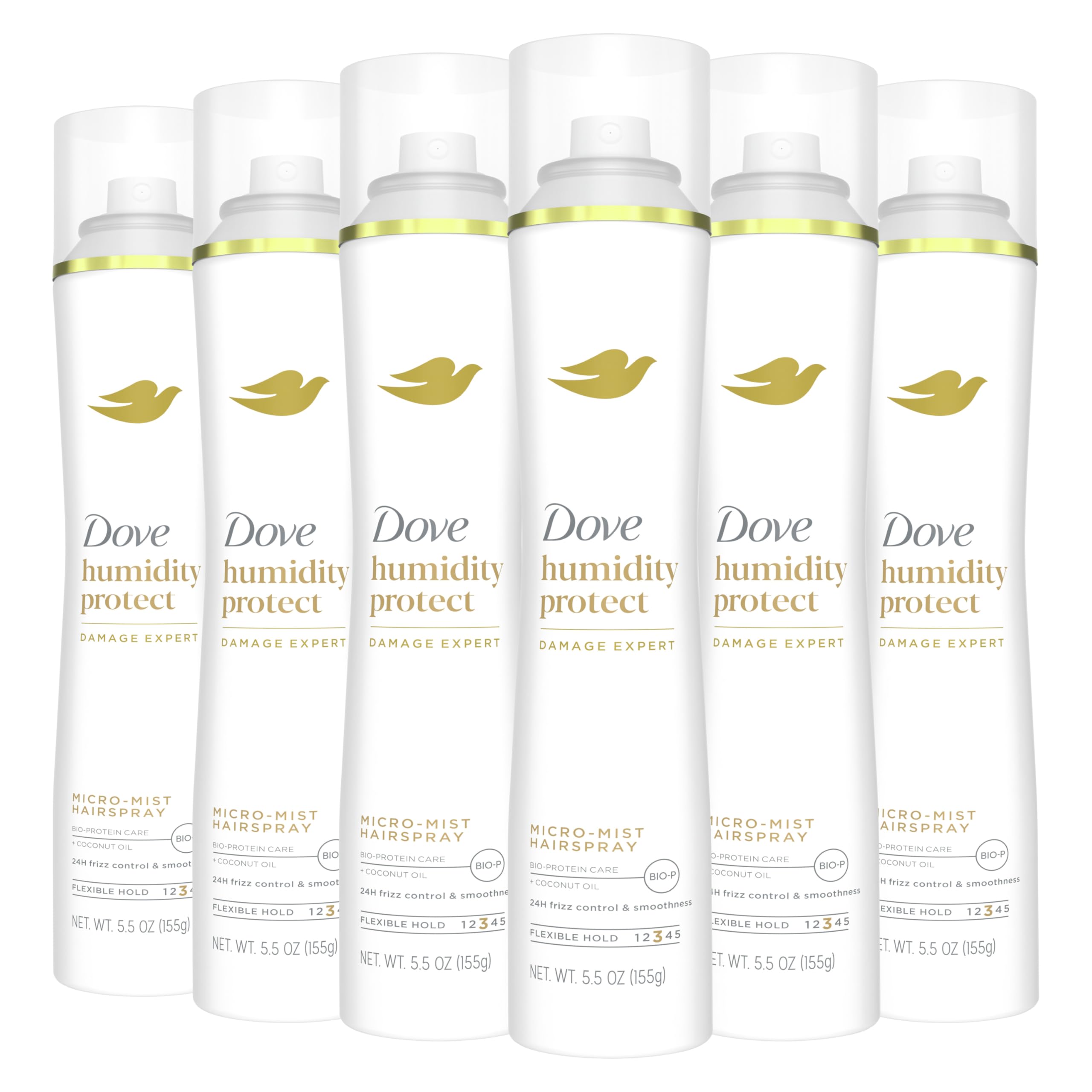 Foto 2 pulgar | Hairspray Dove Flexible Hold Humety Protect 163 Ml (x6) - Venta Internacional.